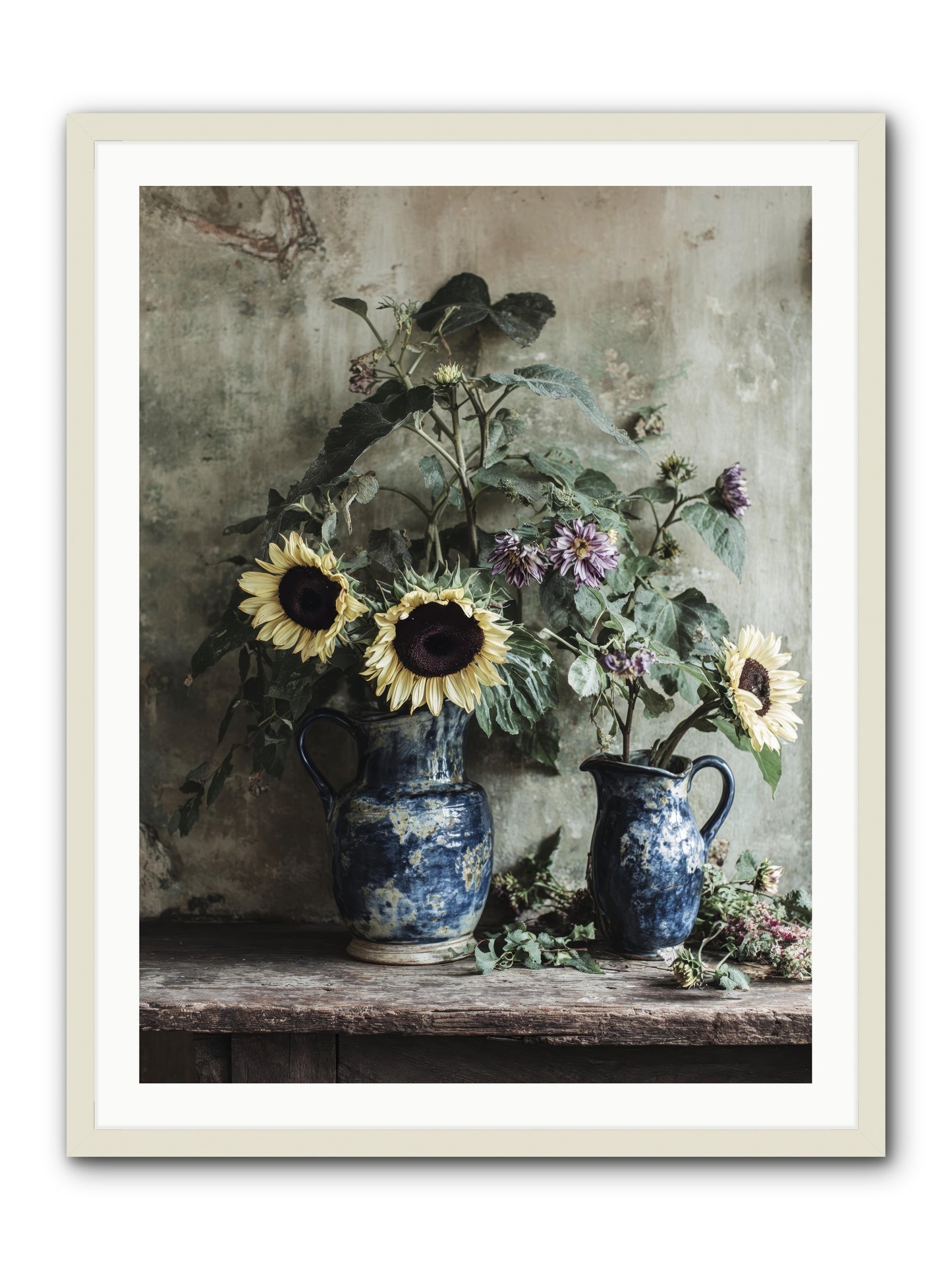 Beatrice -- Framed Print - White 30x40