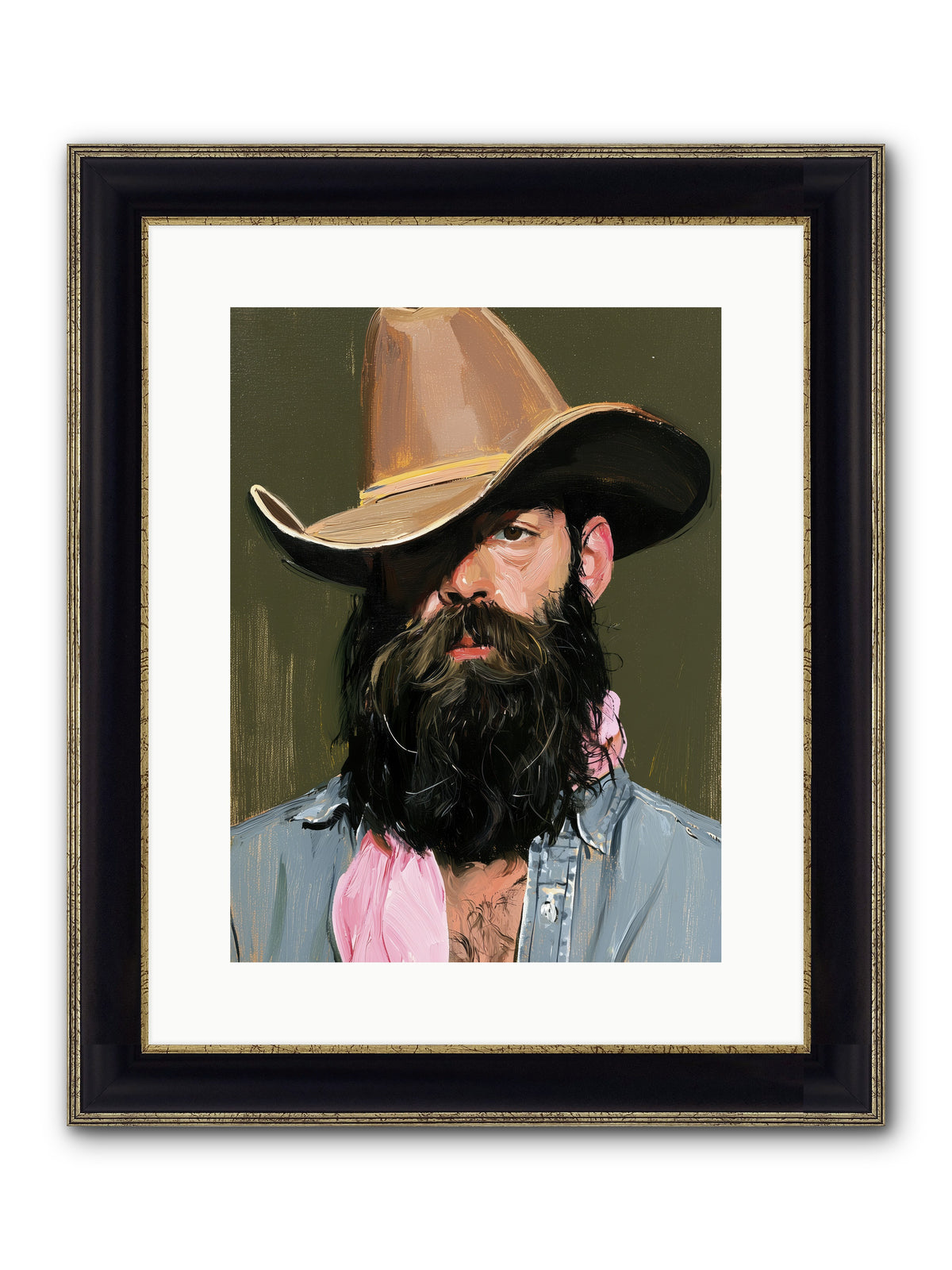 Beau with a Bow REZ — Beau-with-a-Bow_REZ-12x16-Framed-Print-Black-Gold.jpg