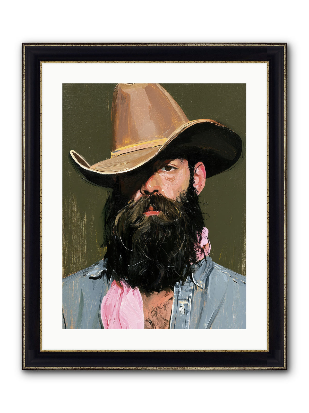 Beau with a Bow REZ — Beau-with-a-Bow_REZ-18x24-Framed-Print-Black-Gold.jpg