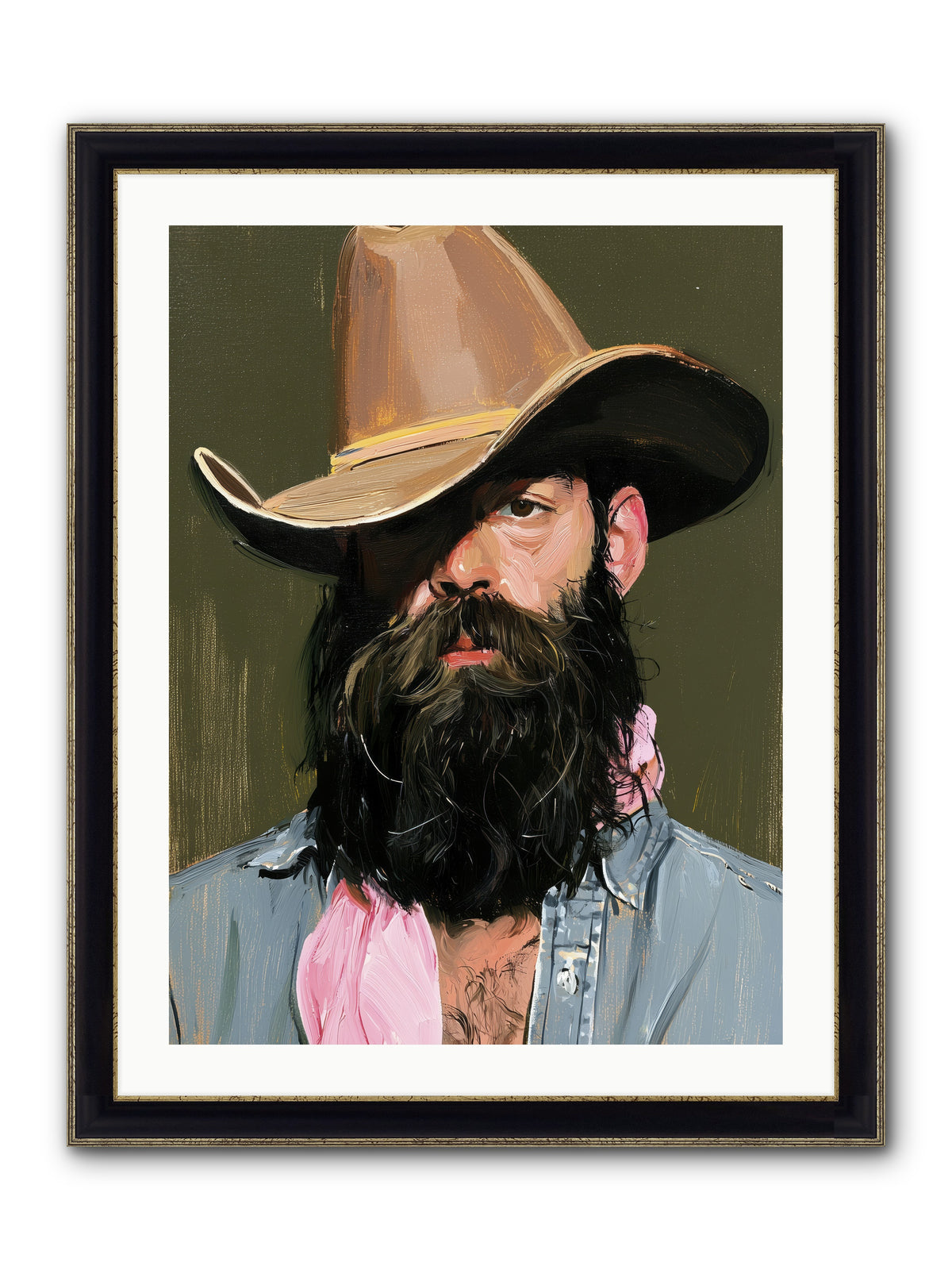 Beau with a Bow REZ — Beau-with-a-Bow_REZ-24x32-Framed-Print-Black-Gold.jpg