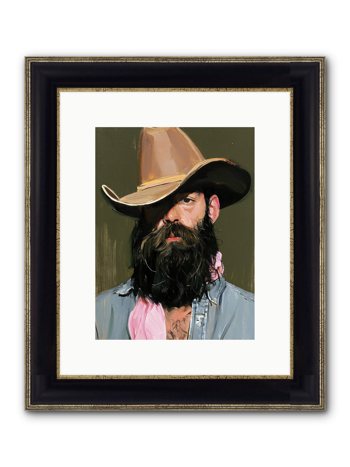 Beau with a Bow REZ — Beau-with-a-Bow_REZ-9x12-Framed-Print-Black-Gold.jpg