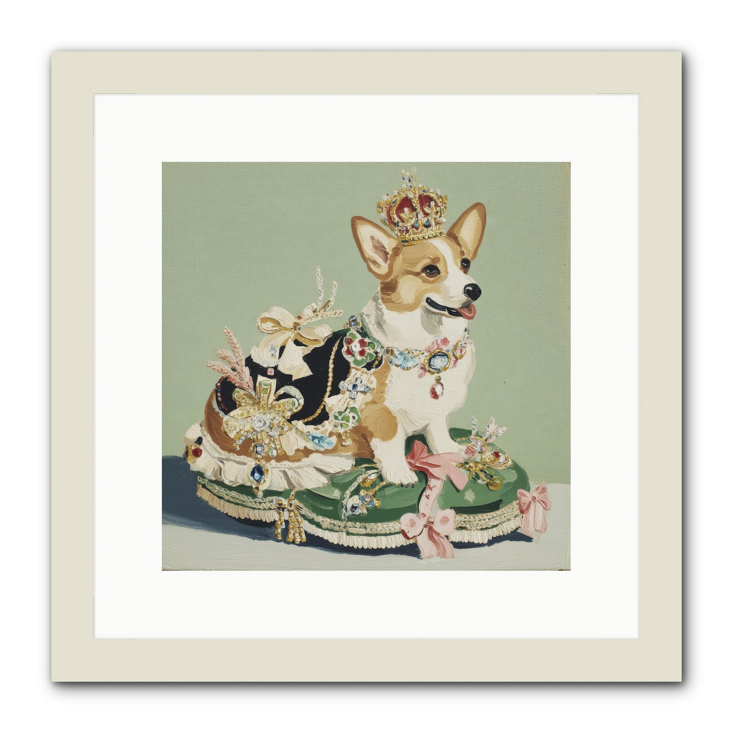 Beauty Takes the Stage -- Framed Print - White 12x12