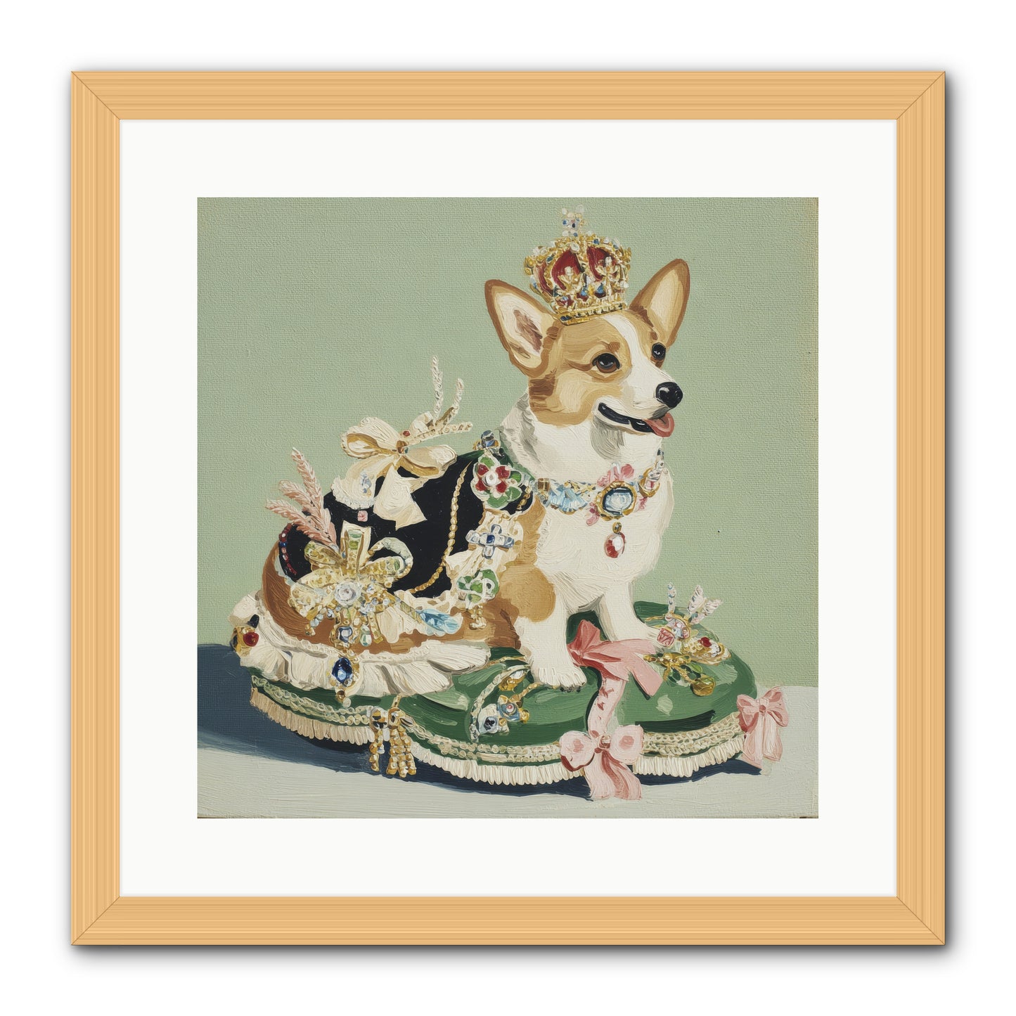 Beauty Takes the Stage -- Framed Print - Natural 16x16