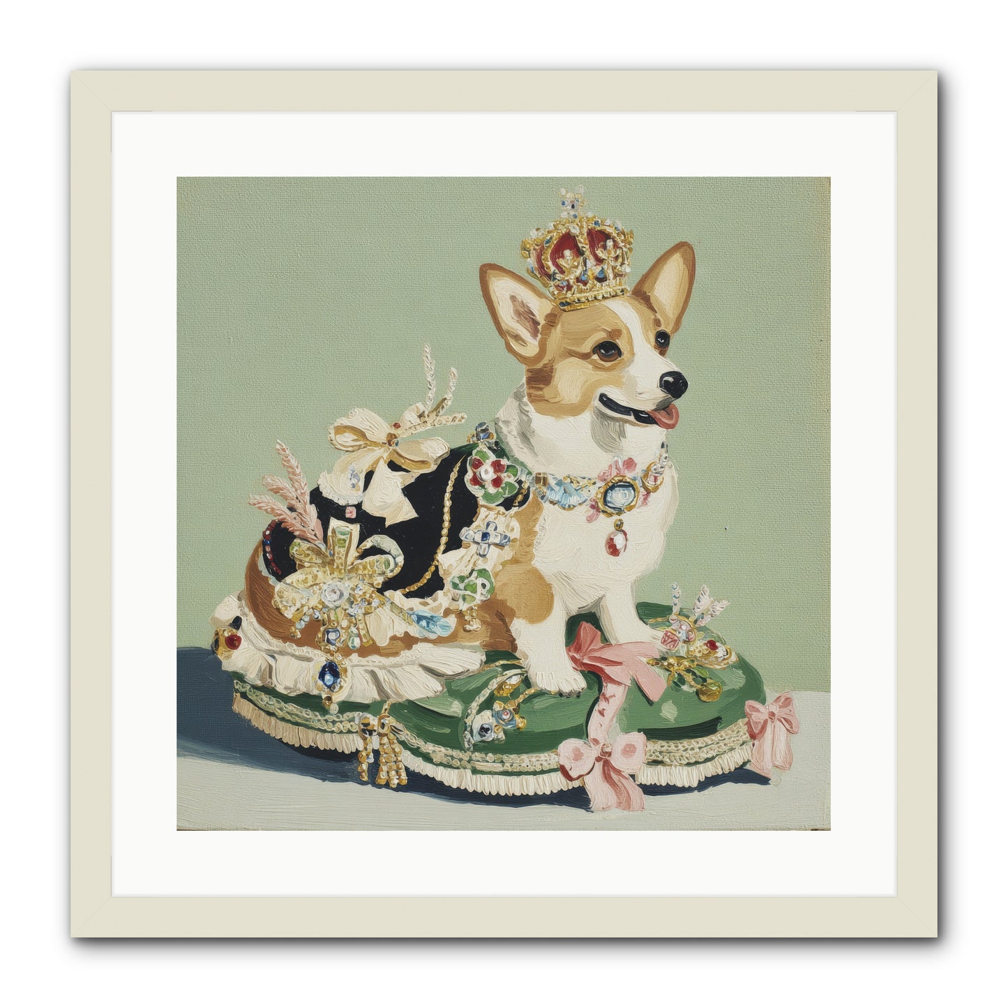 Beauty Takes the Stage -- Framed Print - White 20x20