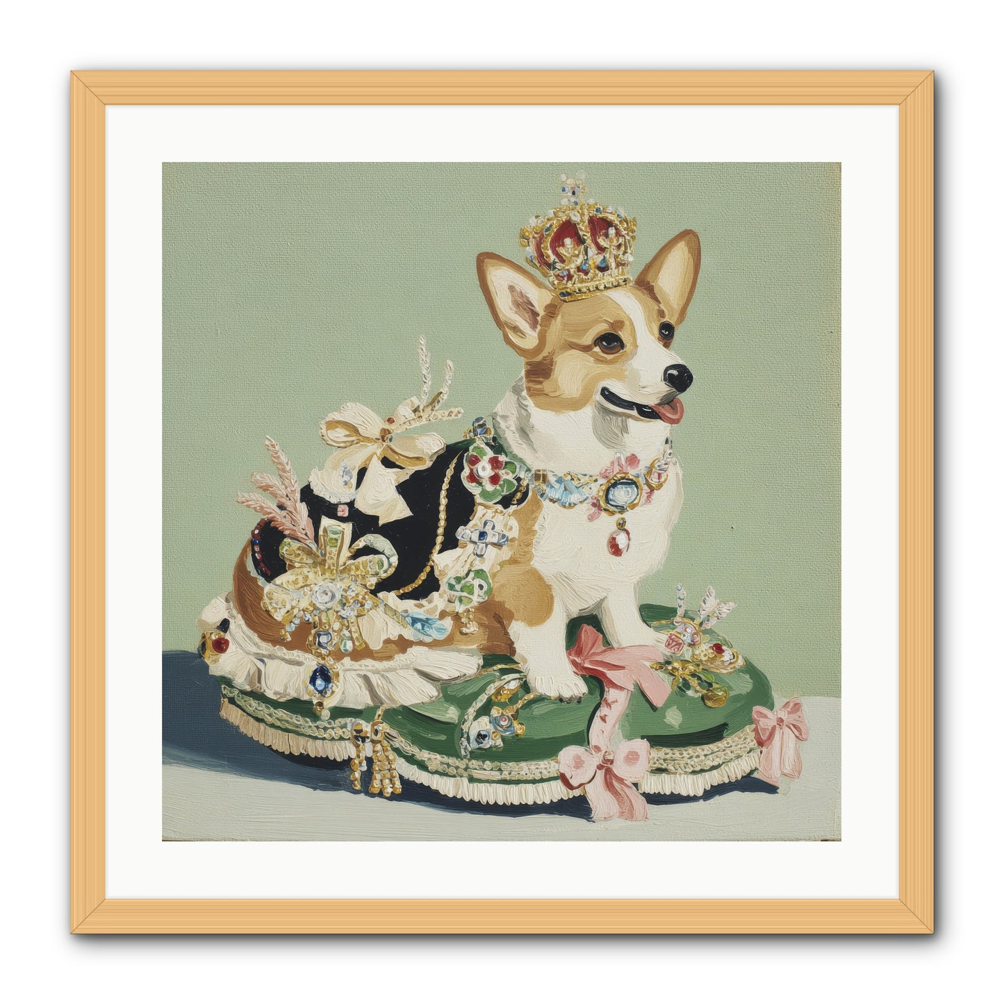 Beauty Takes the Stage -- Framed Print - Natural 24x24