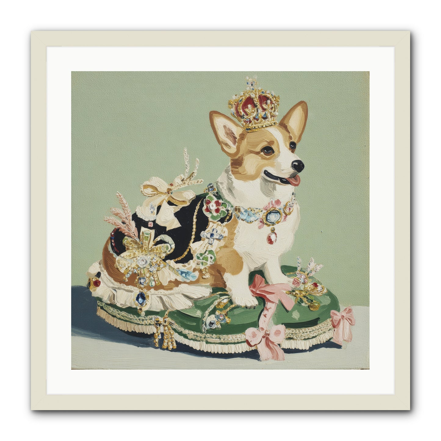 Beauty Takes the Stage -- Framed Print - White 24x24