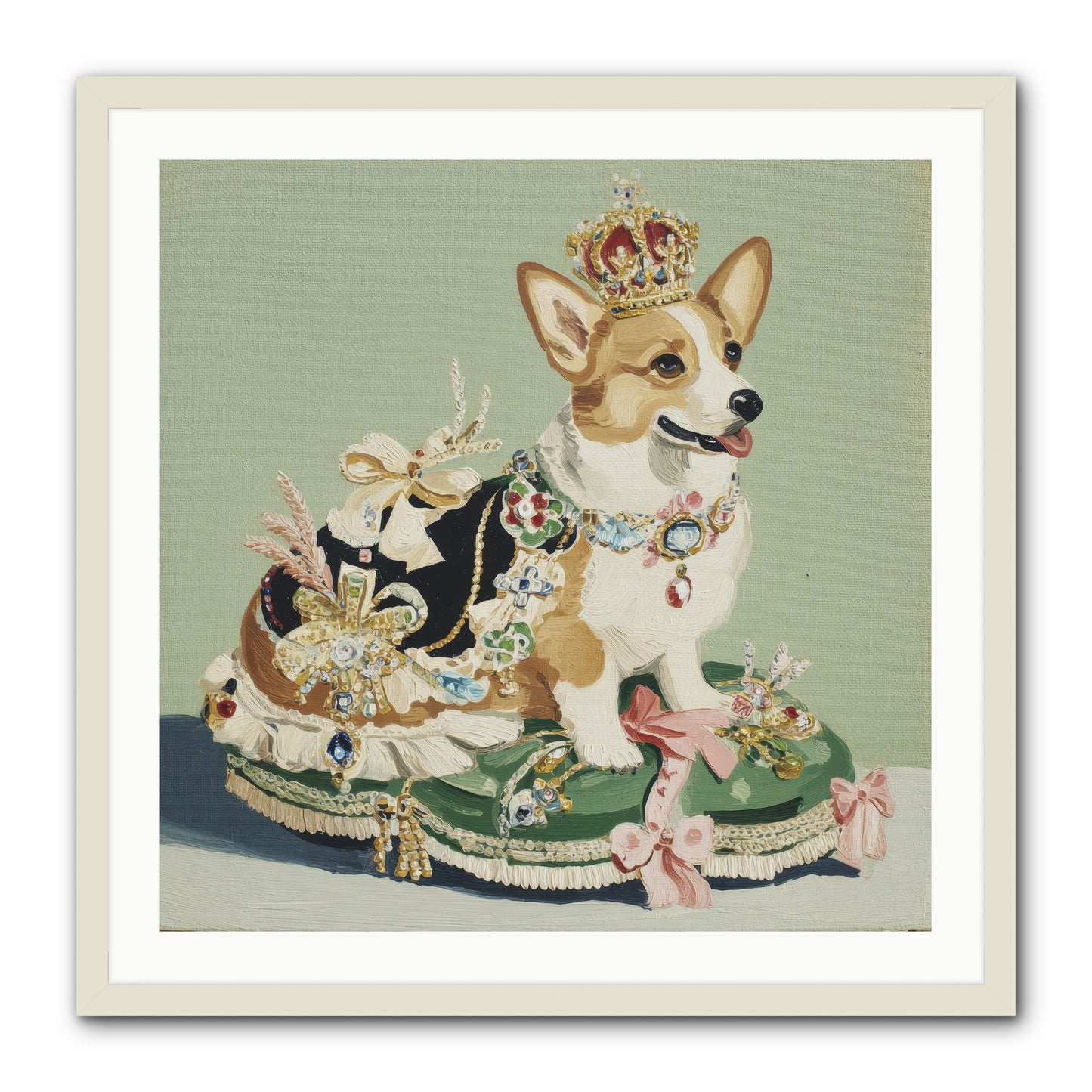 Beauty Takes the Stage -- Framed Print - White 30x30