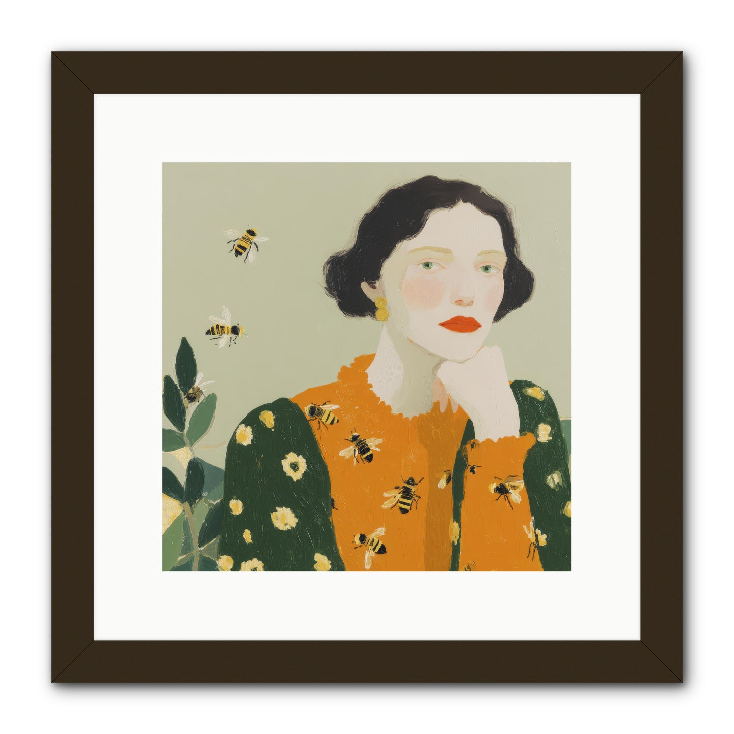 Beekeeper's Secret Joy -- Framed Print - Black 12x12