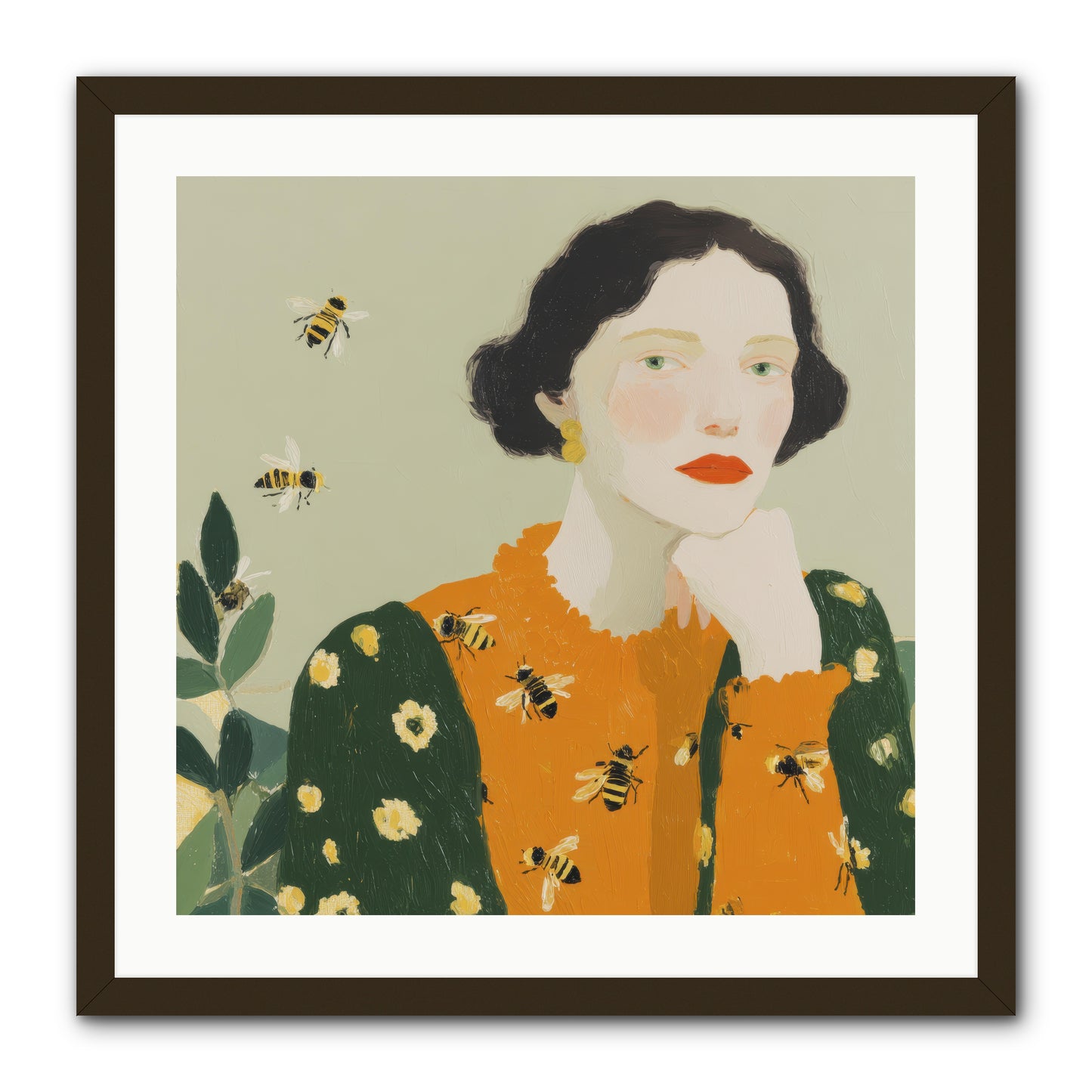 Beekeeper's Secret Joy -- Framed Print - Black 24x24