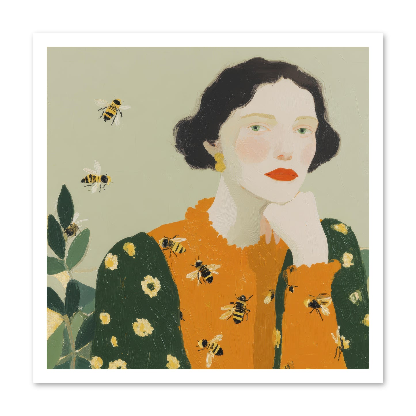 Beekeeper's Secret Joy -- Loose Canvas Print 24x24