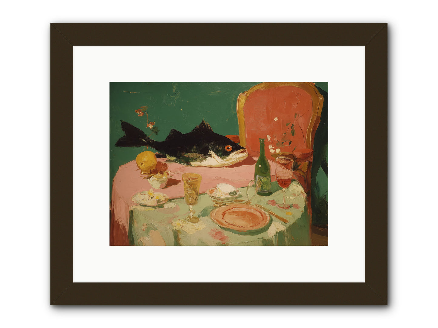 Before the Feast -- Framed Print - Black 12x9