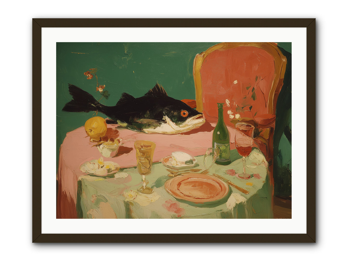 Before the Feast -- Framed Print - Black 32x24