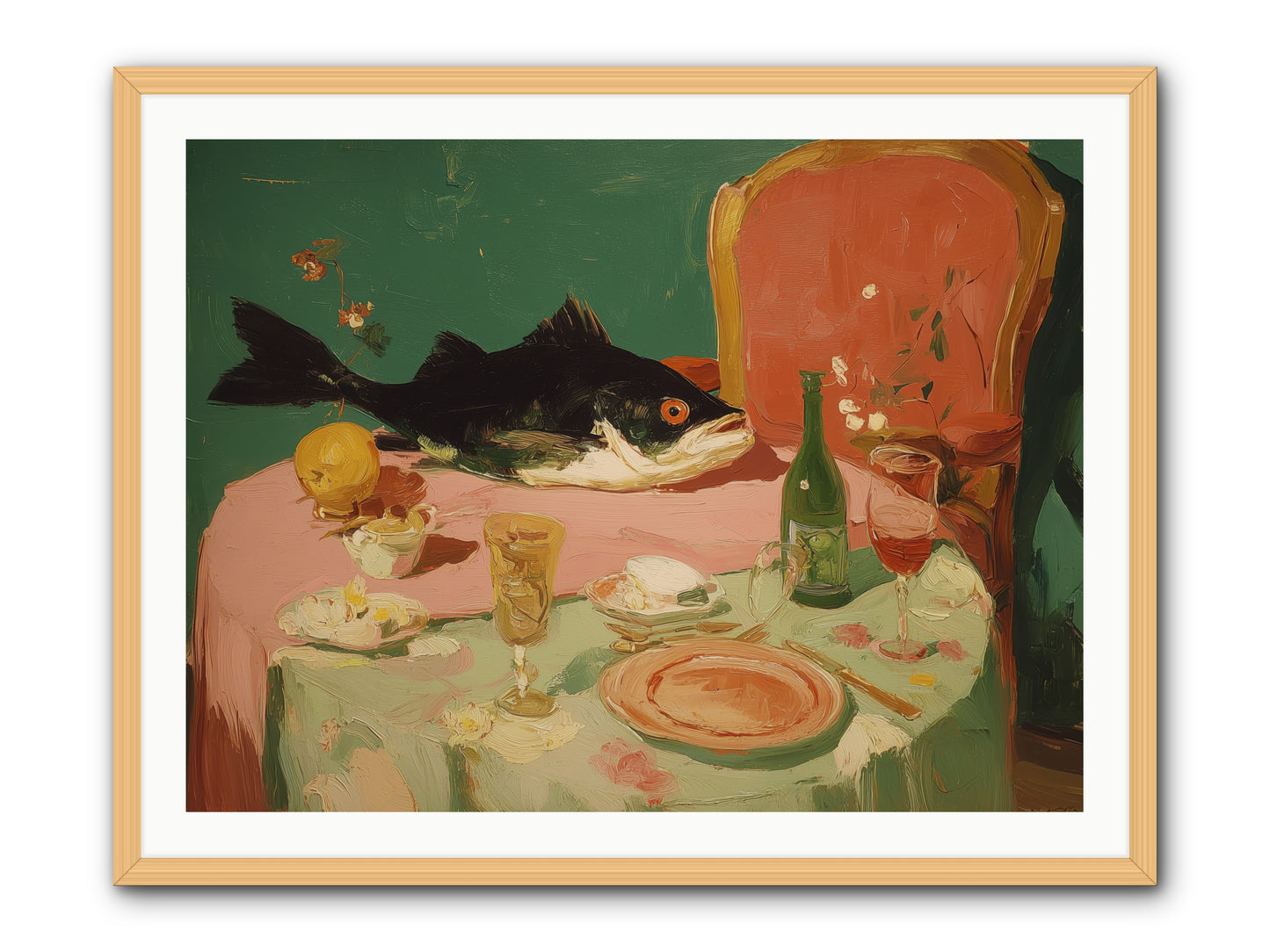 Before the Feast -- Framed Print - Natural 40x30