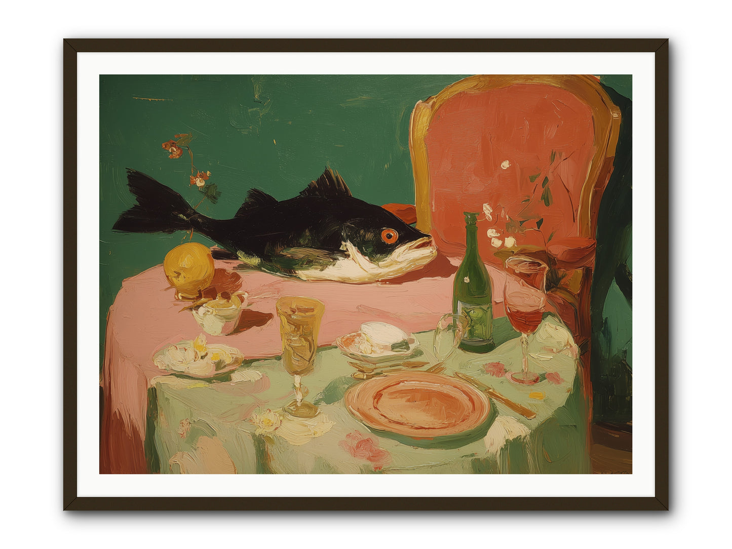 Before the Feast -- Framed Print - Black 48x36