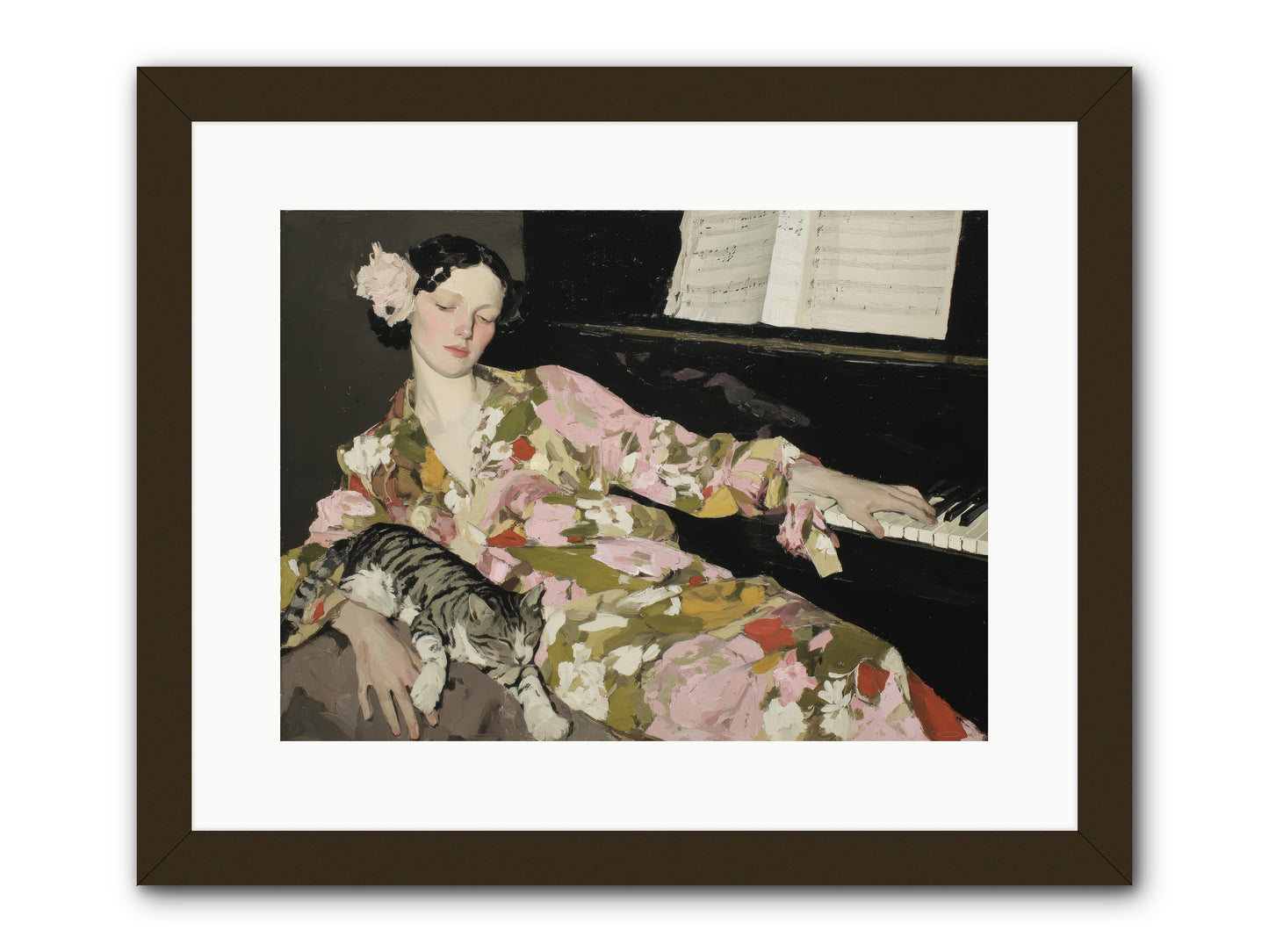 Before the Garden Woke -- Framed Print - Black 16x12