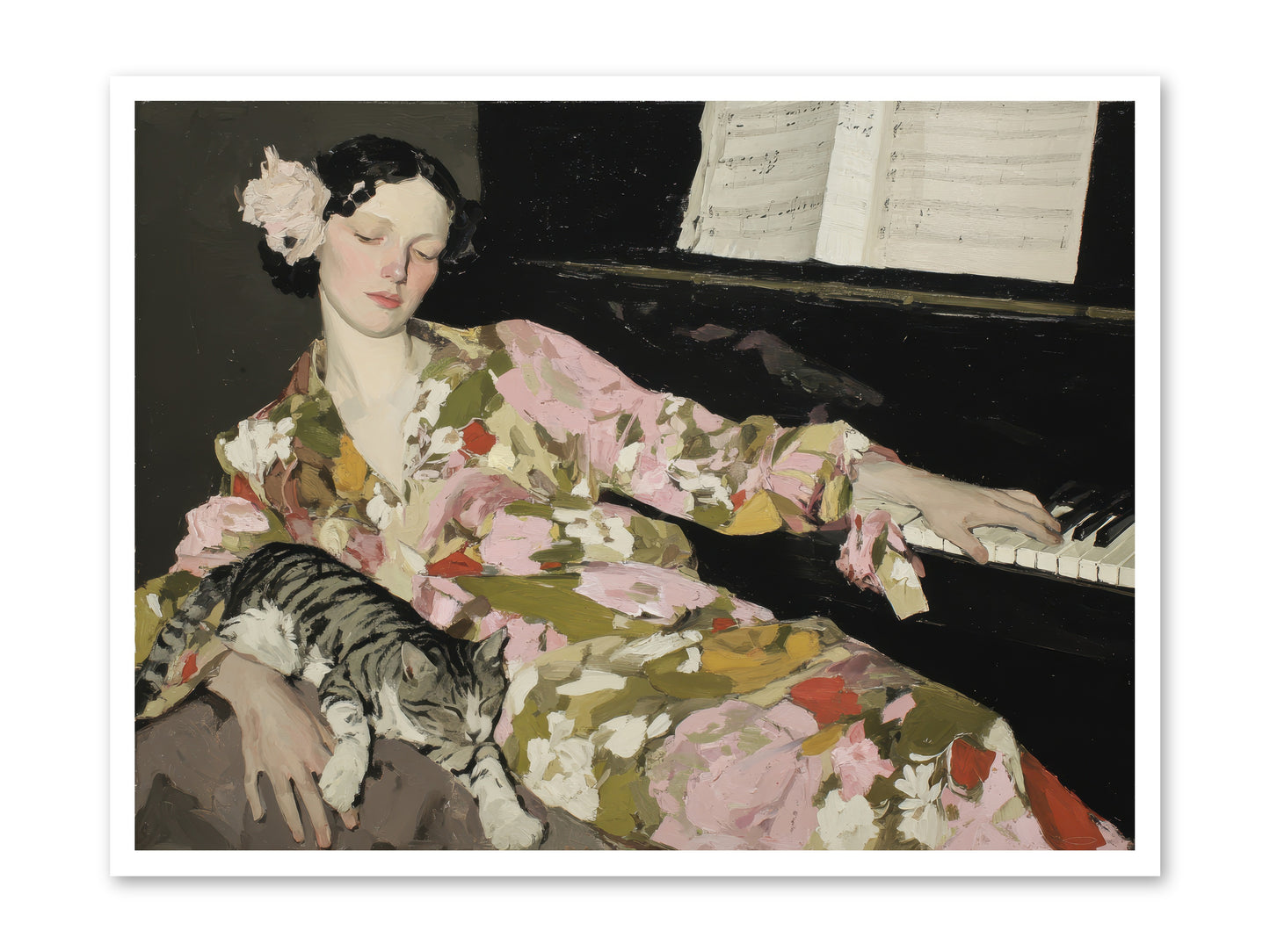 Before the Garden Woke -- Loose Canvas Print 40x30