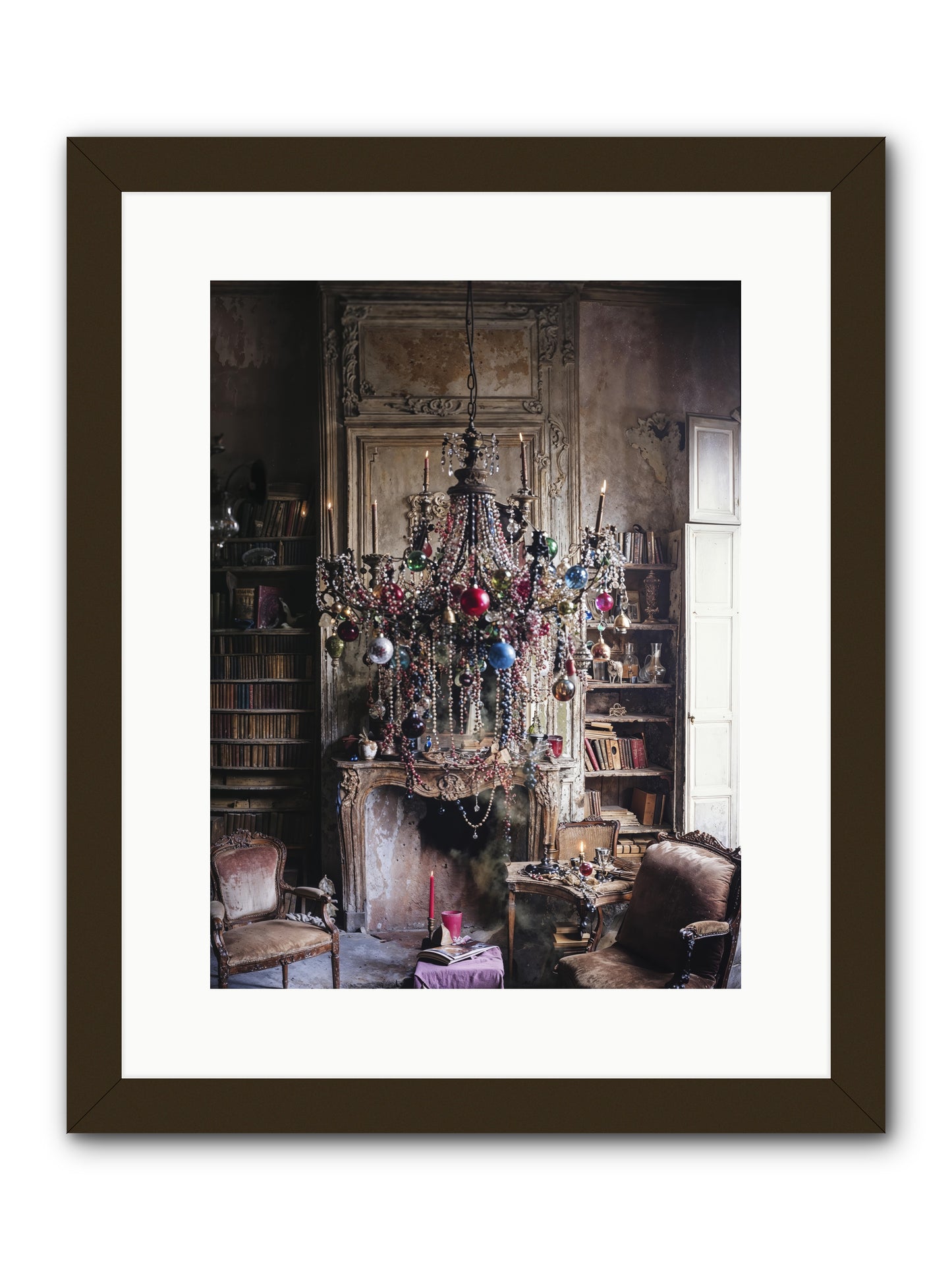 Behind The Velvet Drapes -- Framed Print - Black 12x16