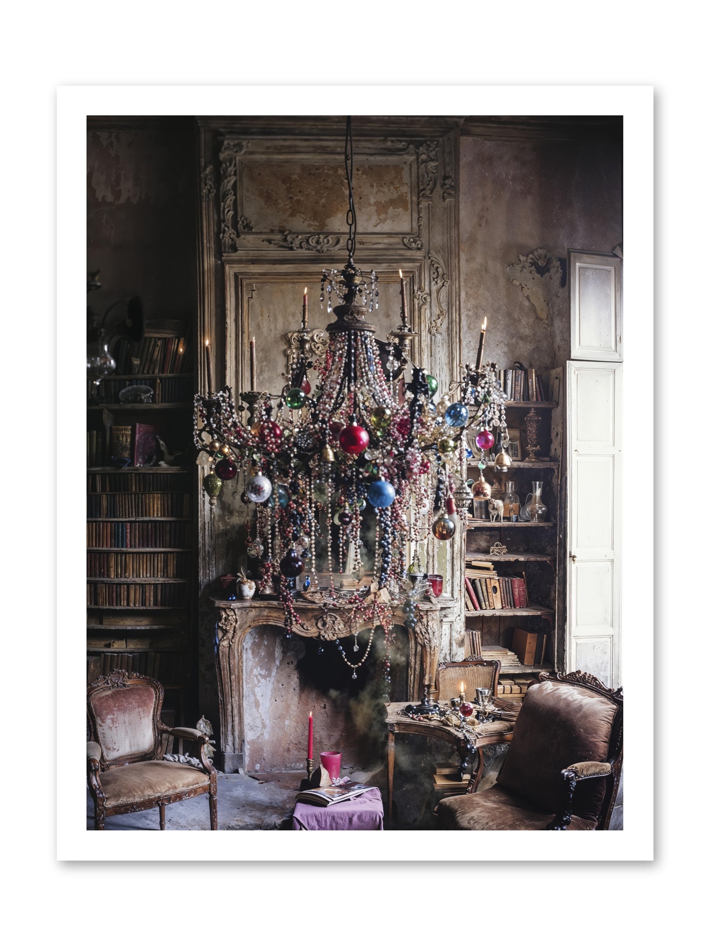 Behind The Velvet Drapes -- Loose Canvas Print 18x24