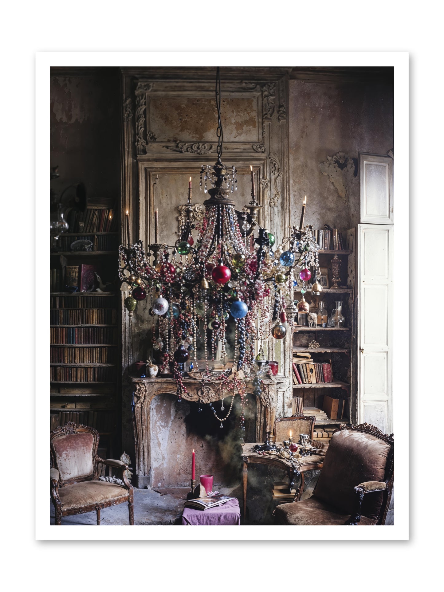 Behind The Velvet Drapes -- Loose Canvas Print 24x32
