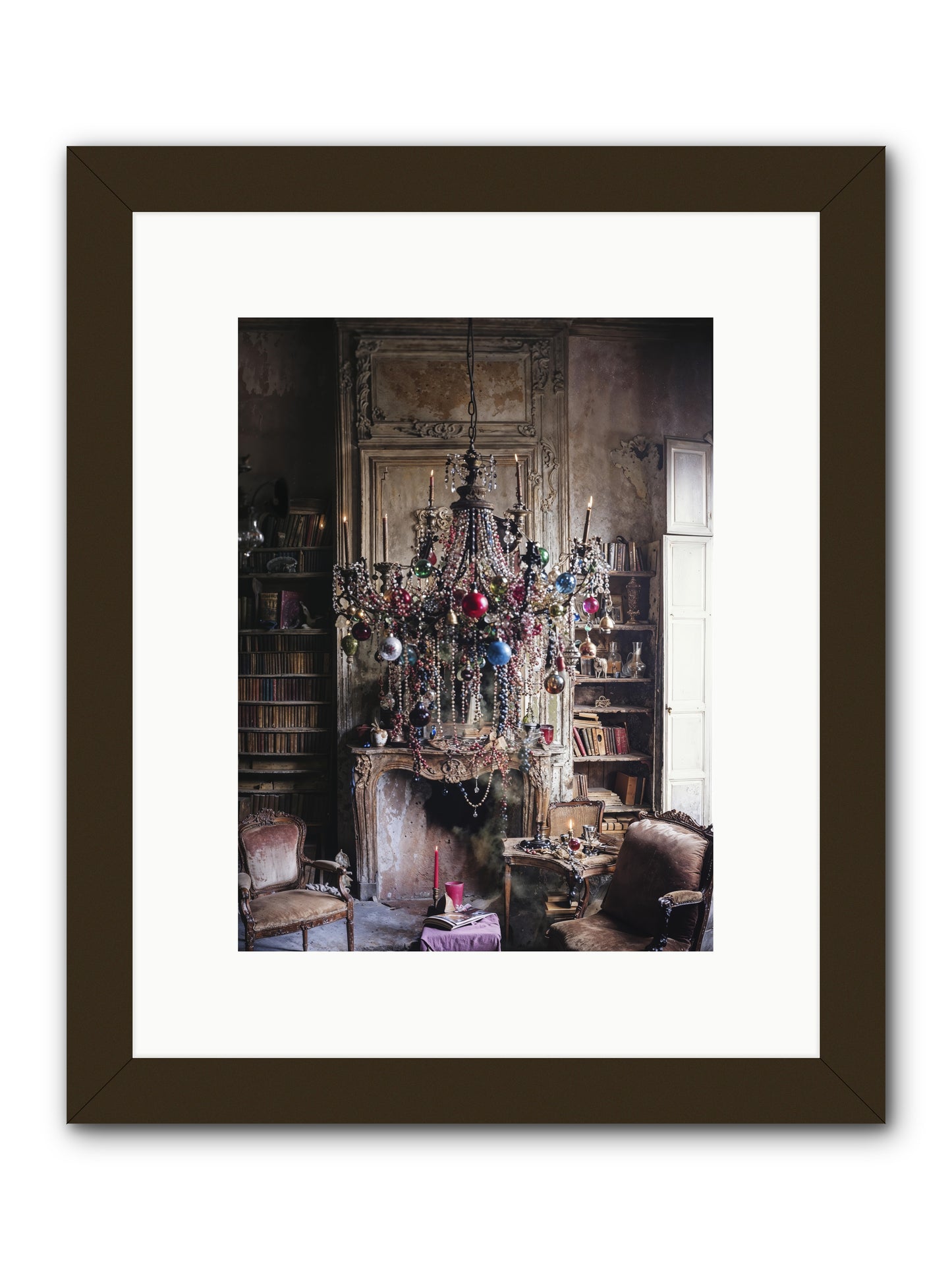 Behind The Velvet Drapes -- Framed Print - Black 9x12