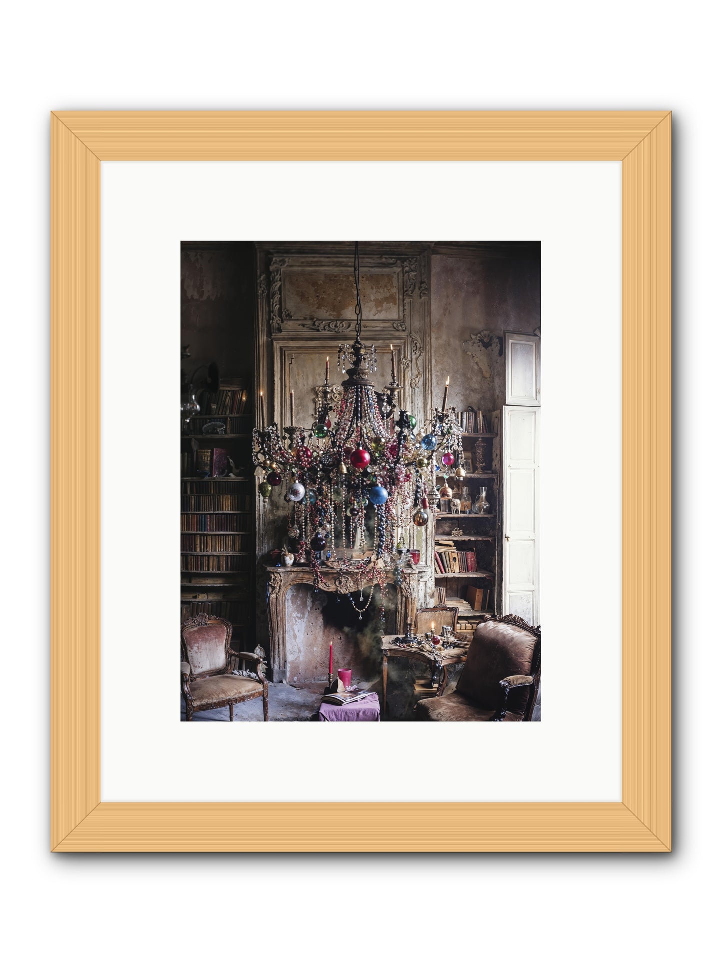 Behind The Velvet Drapes -- Framed Print - Natural 9x12