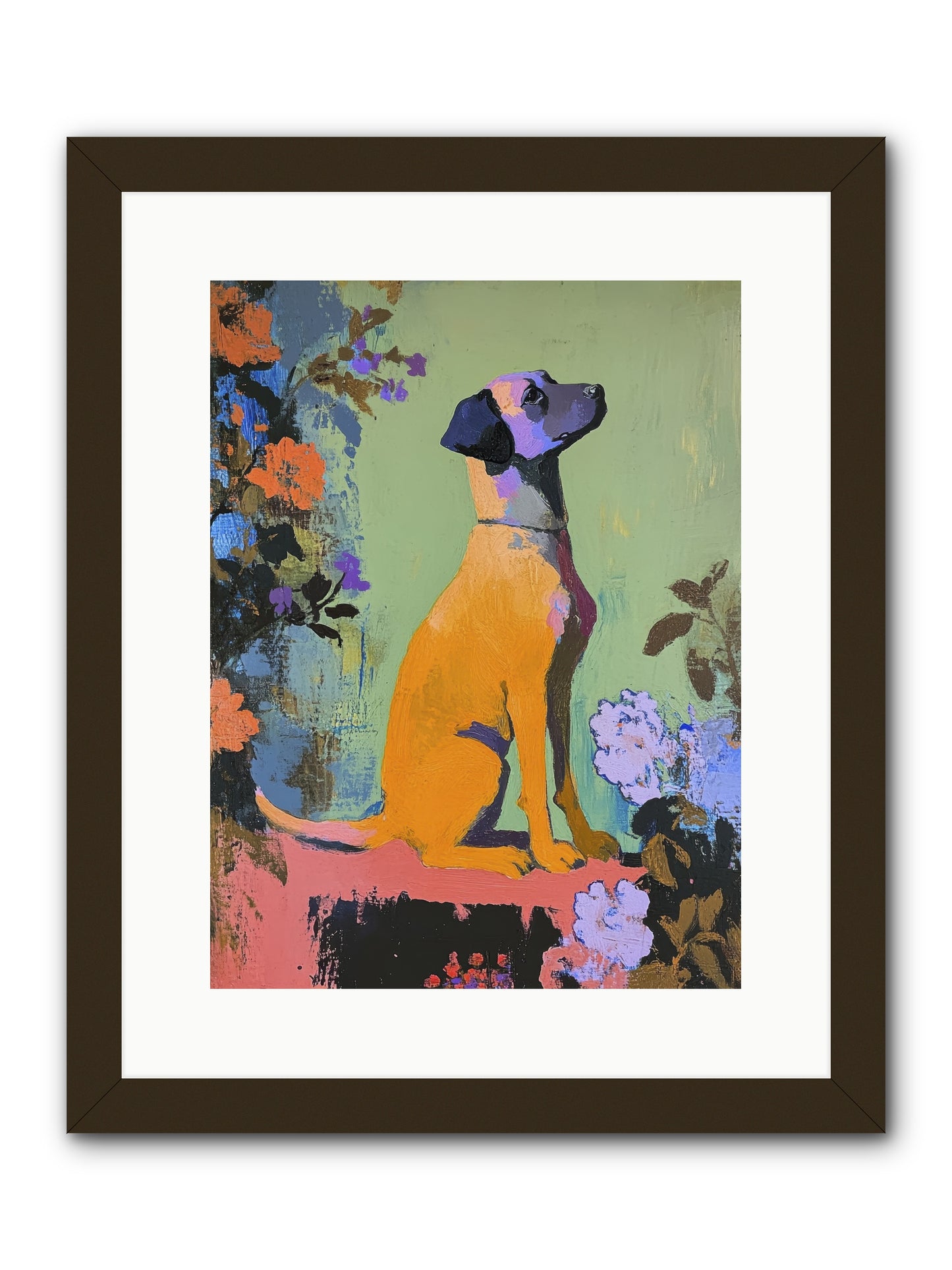 Behind the Honeysuckle -- Framed Print - Black 12x16