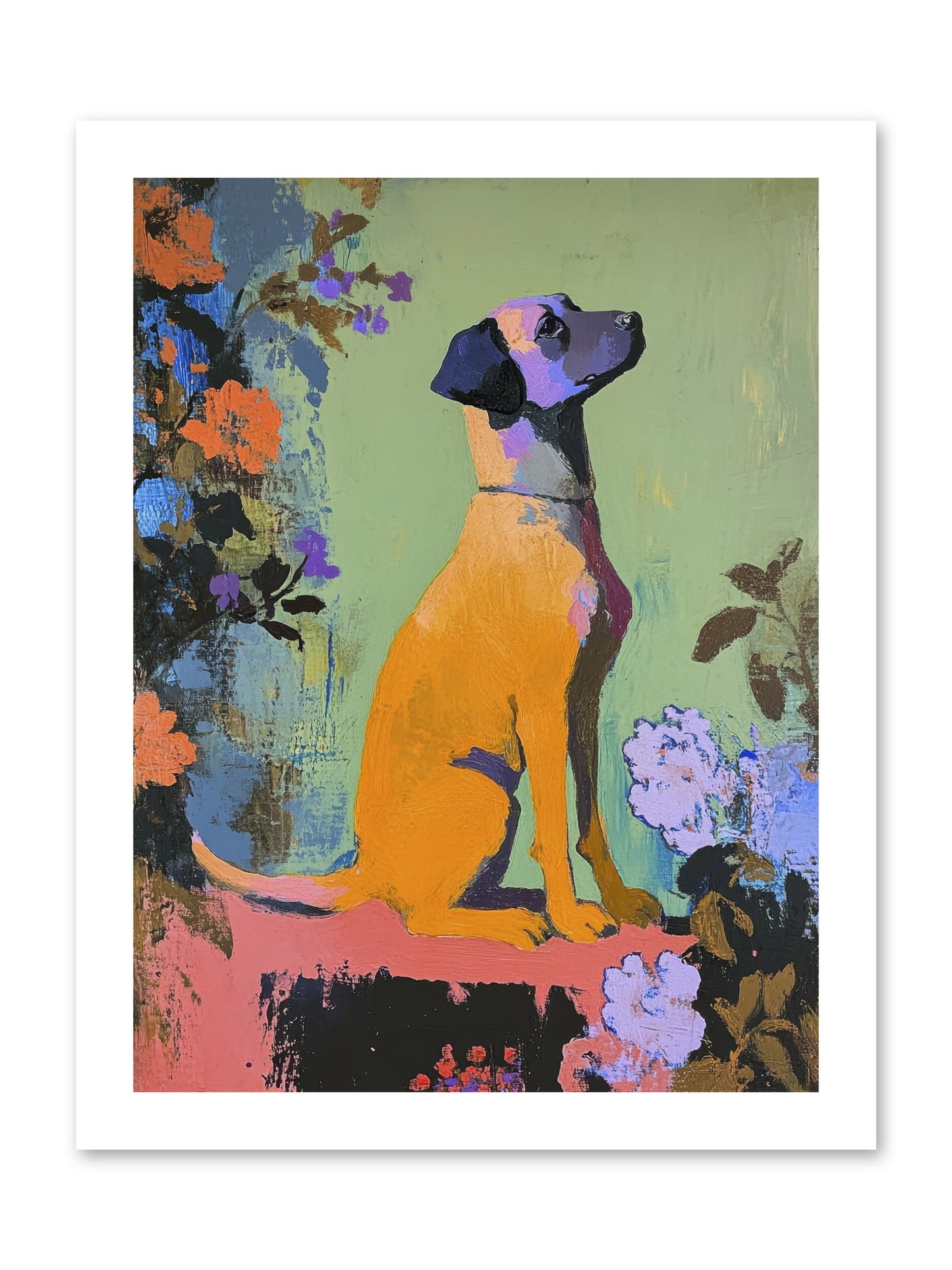 Behind the Honeysuckle -- Loose Canvas Print 12x16