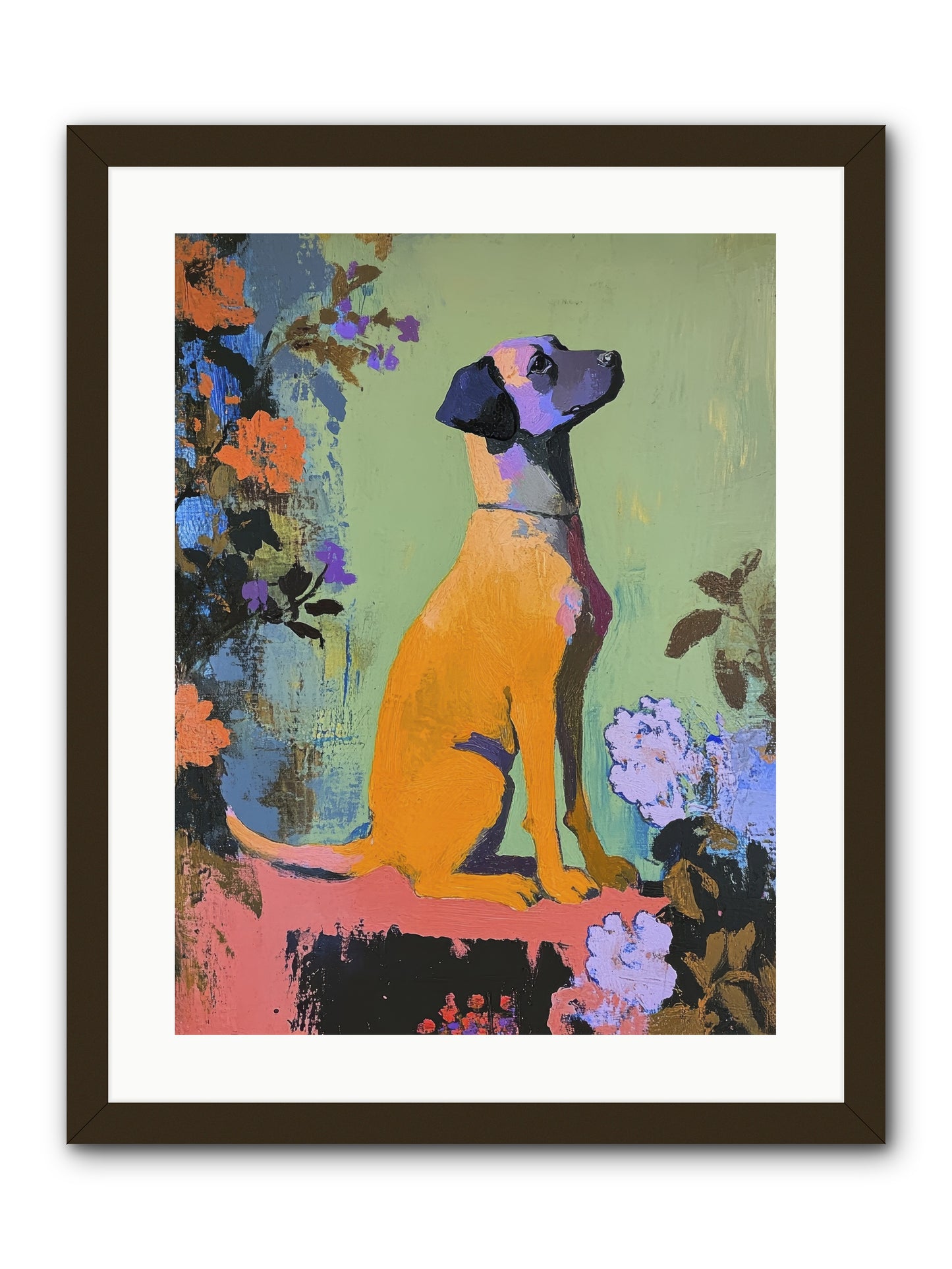 Behind the Honeysuckle -- Framed Print - Black 18x24