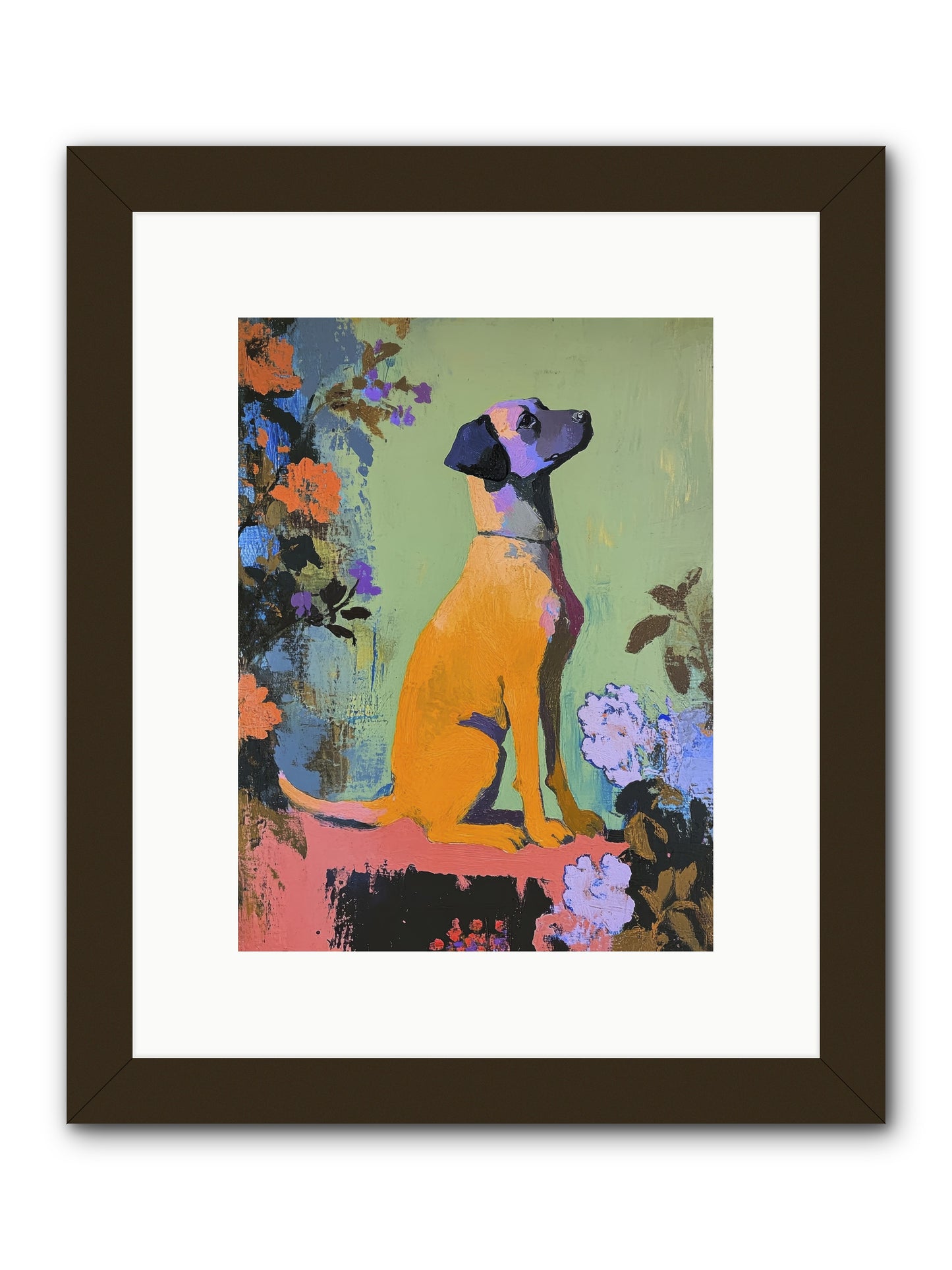 Behind the Honeysuckle -- Framed Print - Black 9x12