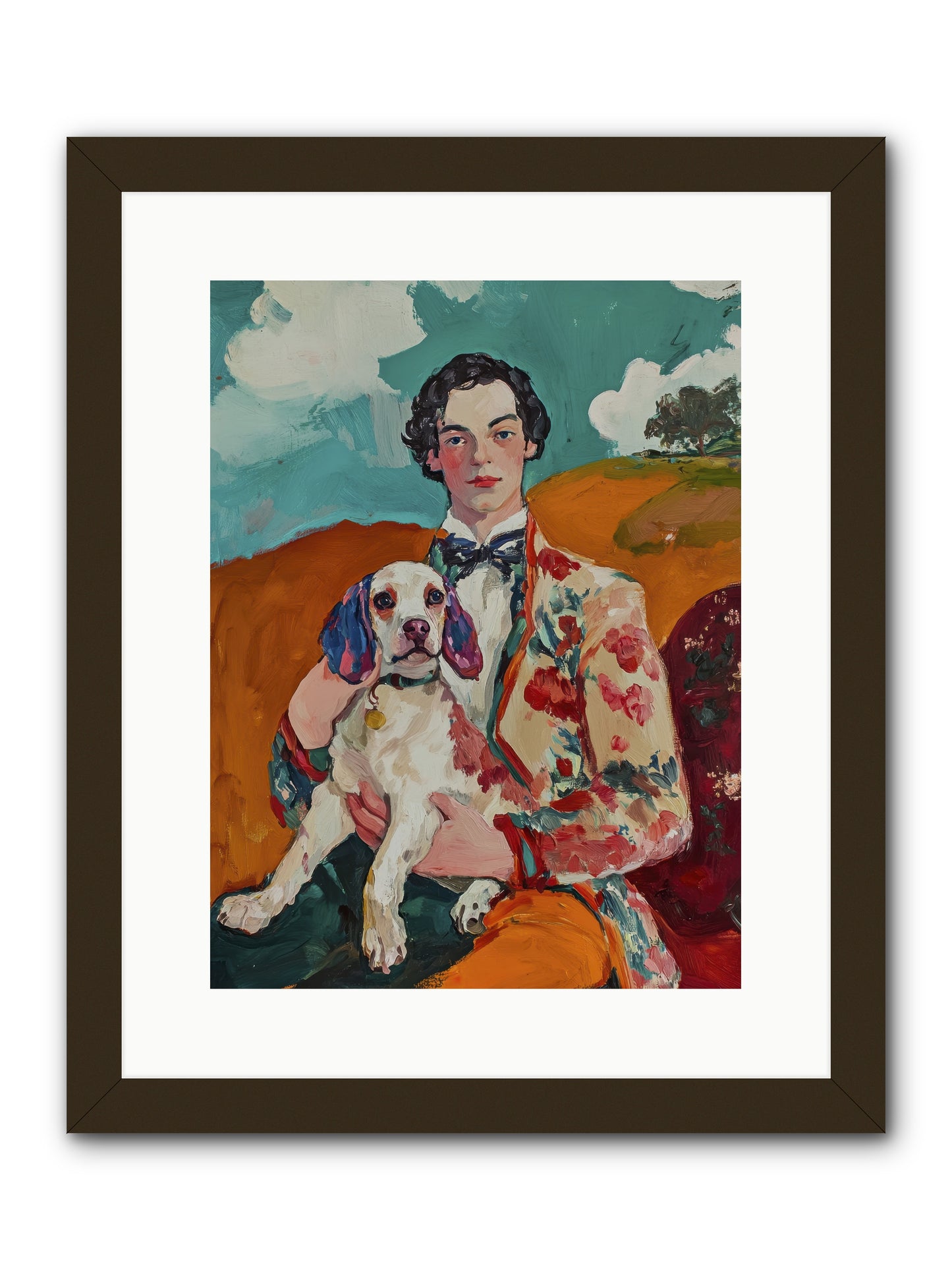 Beloved's Embrace -- Framed Print - Black 12x16