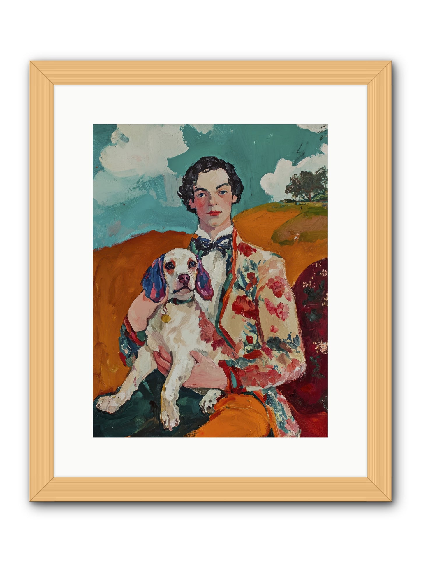 Beloved's Embrace -- Framed Print - Natural 12x16