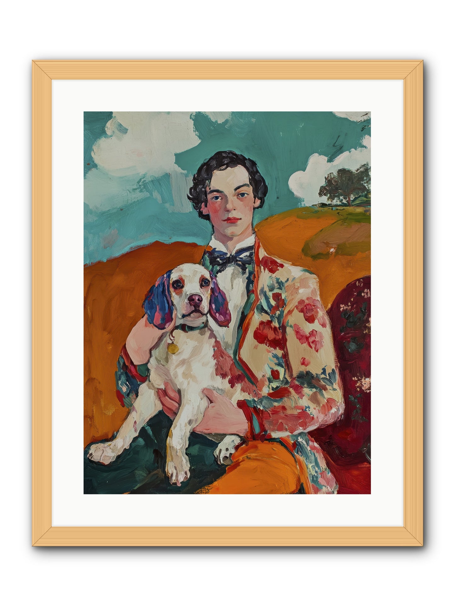 Beloved's Embrace -- Framed Print - Natural 18x24