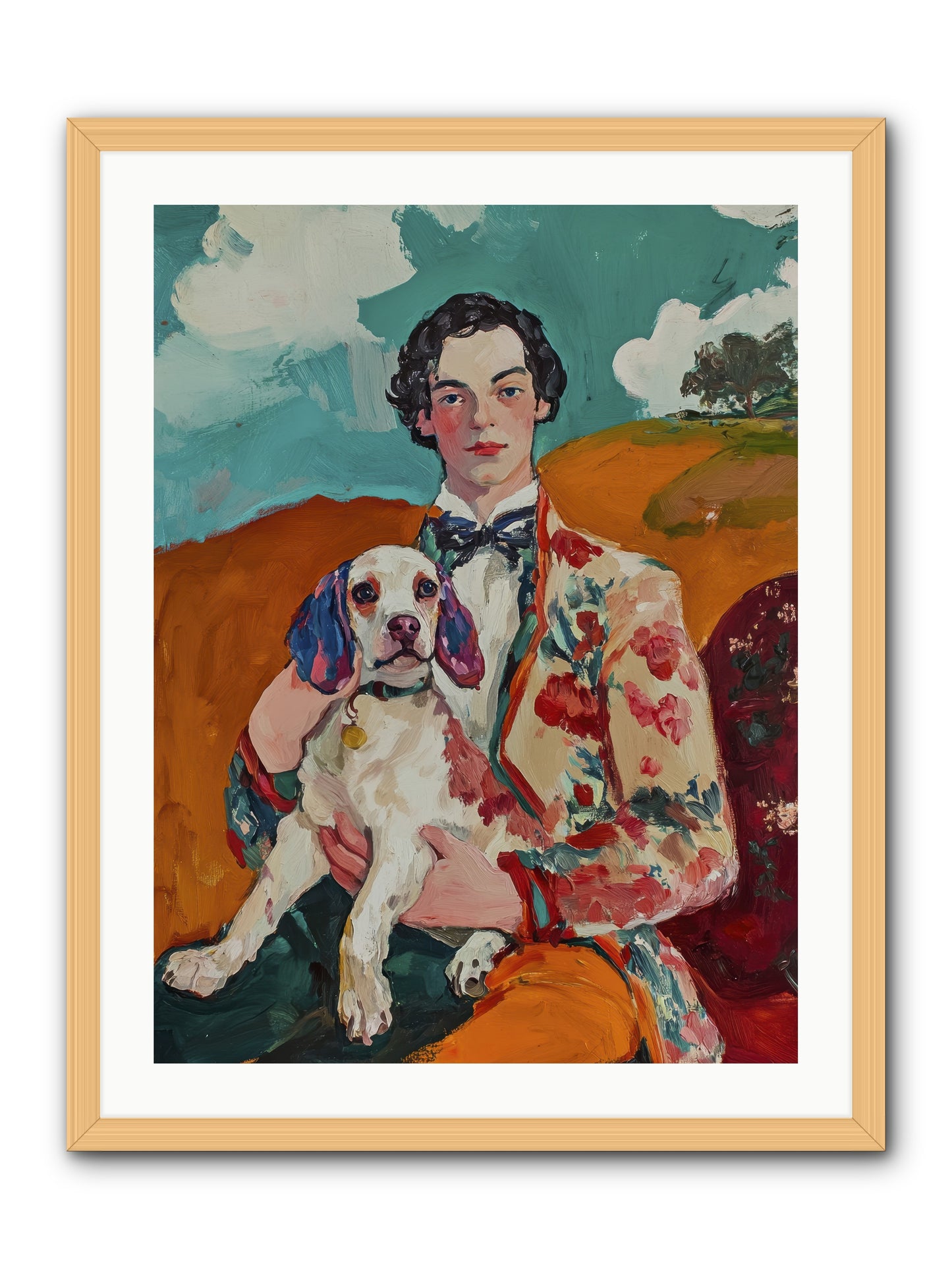 Beloved's Embrace -- Framed Print - Natural 24x32