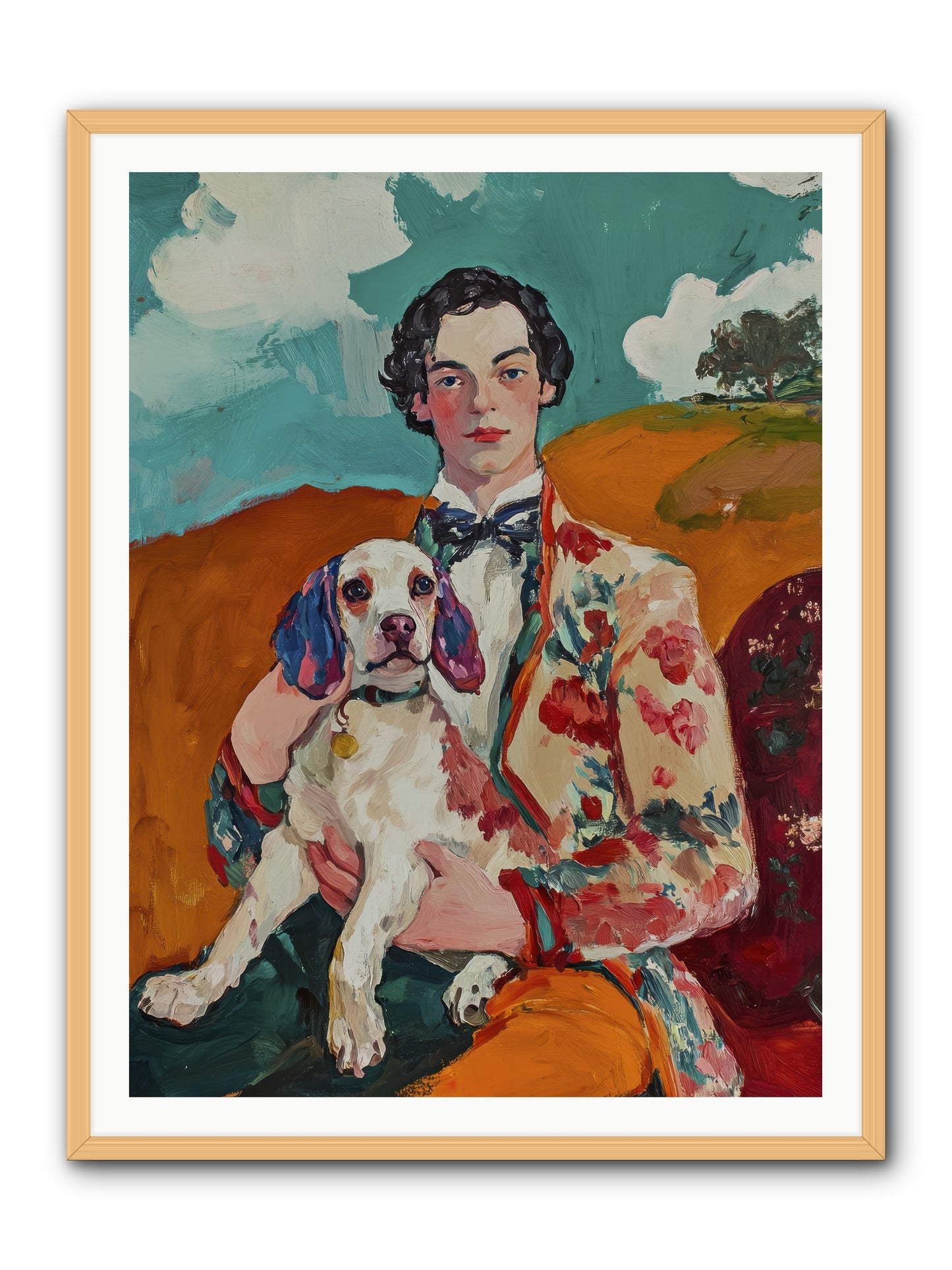 Beloved's Embrace -- Framed Print - Natural 36x48