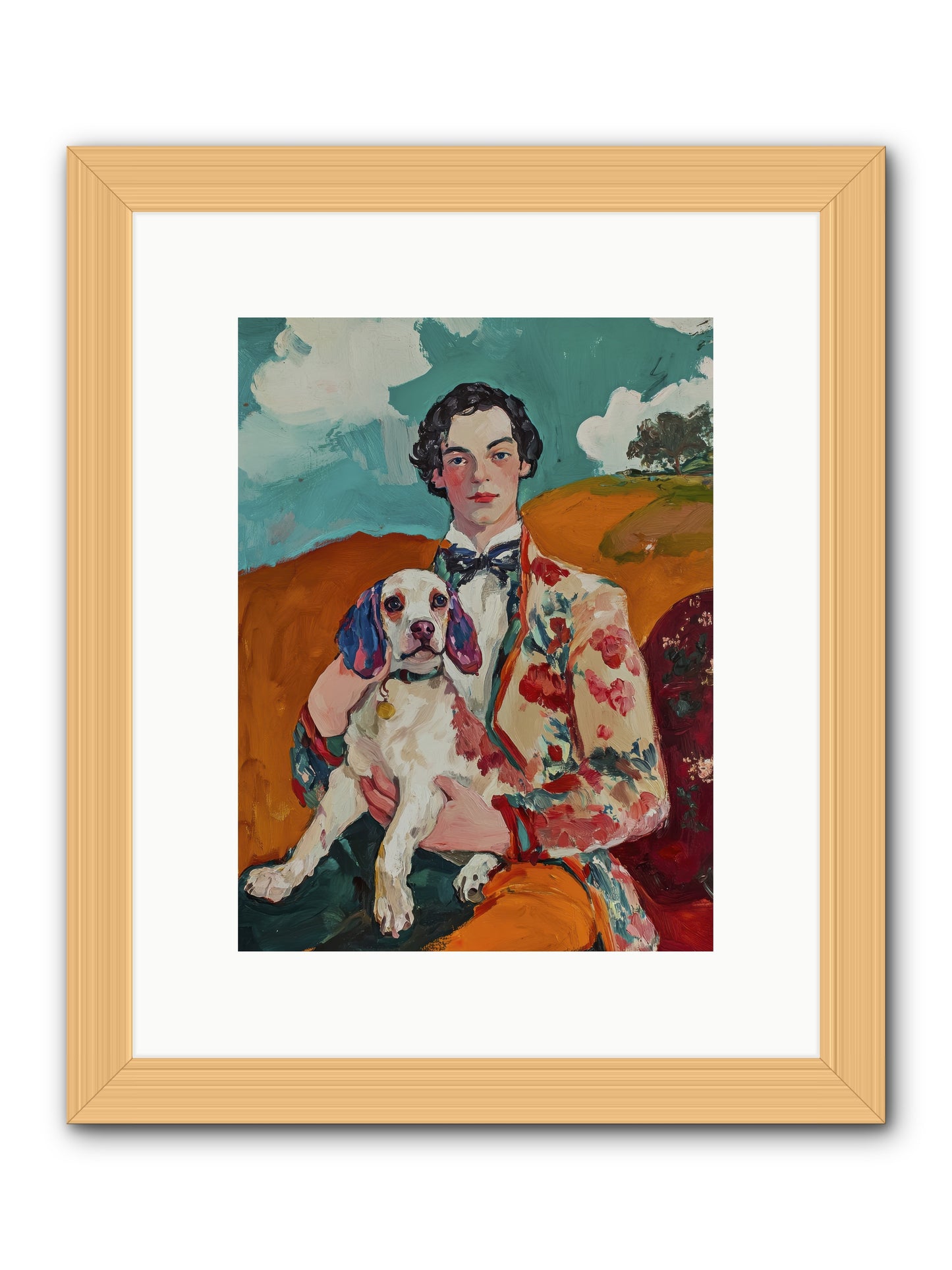 Beloved's Embrace -- Framed Print - Natural 9x12