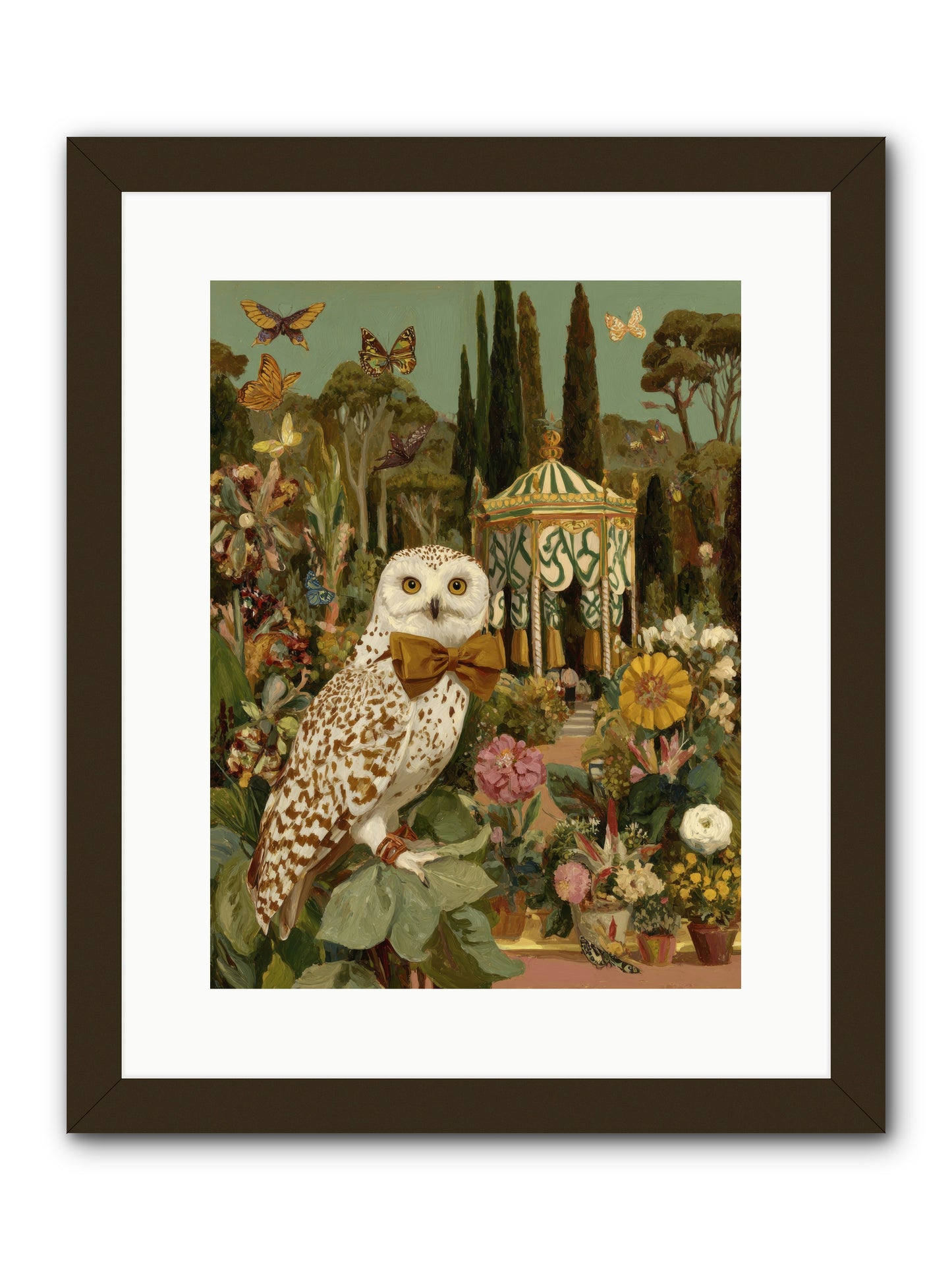 Beneath an antique canopy -- Framed Print - Black 12x16