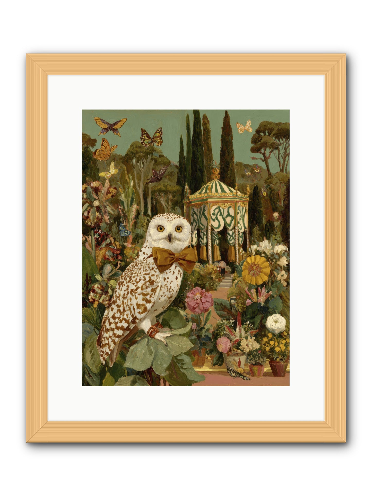 Beneath an antique canopy -- Framed Print - Natural 12x16