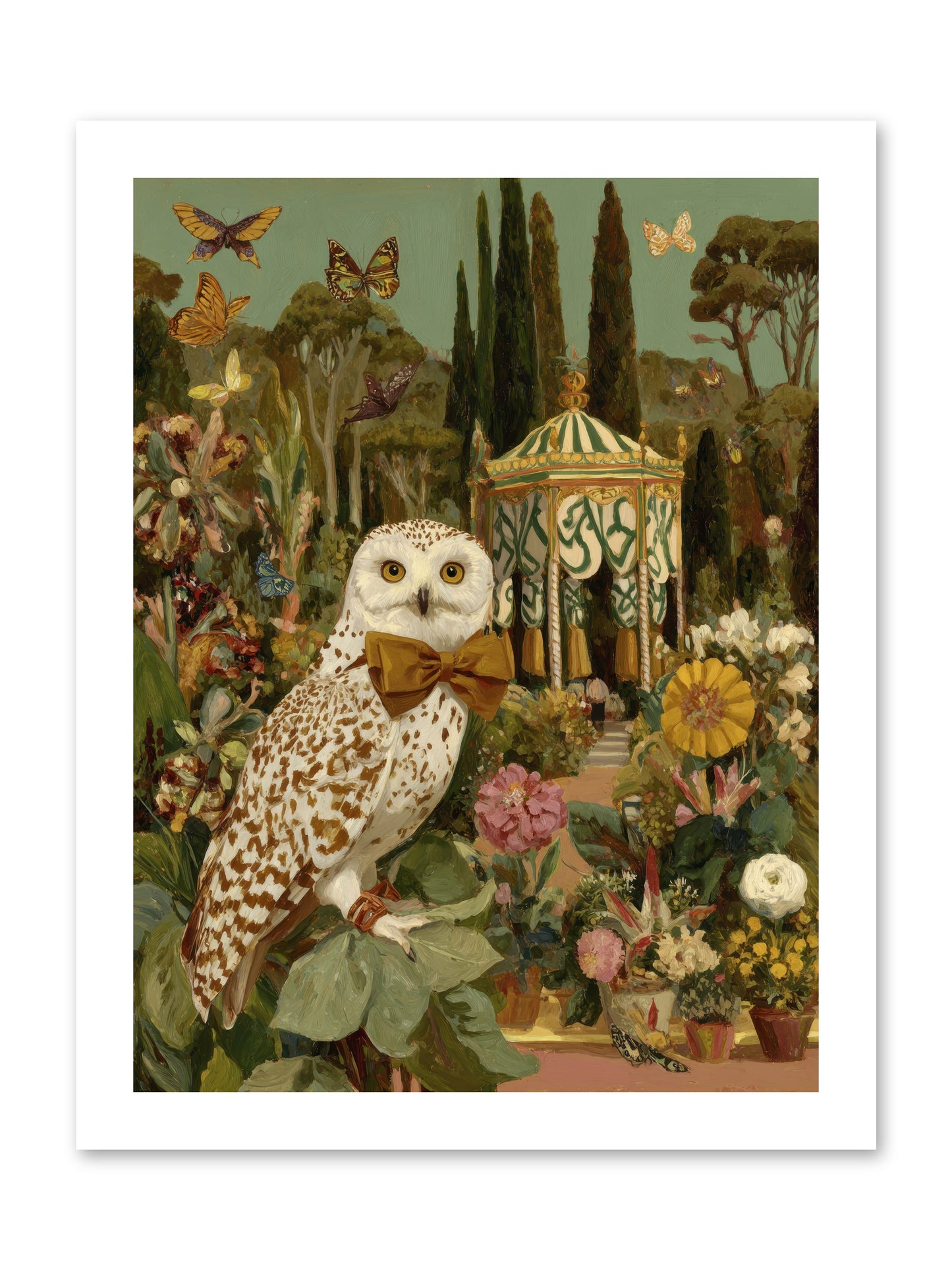 Beneath an antique canopy -- Paper Print 12x16