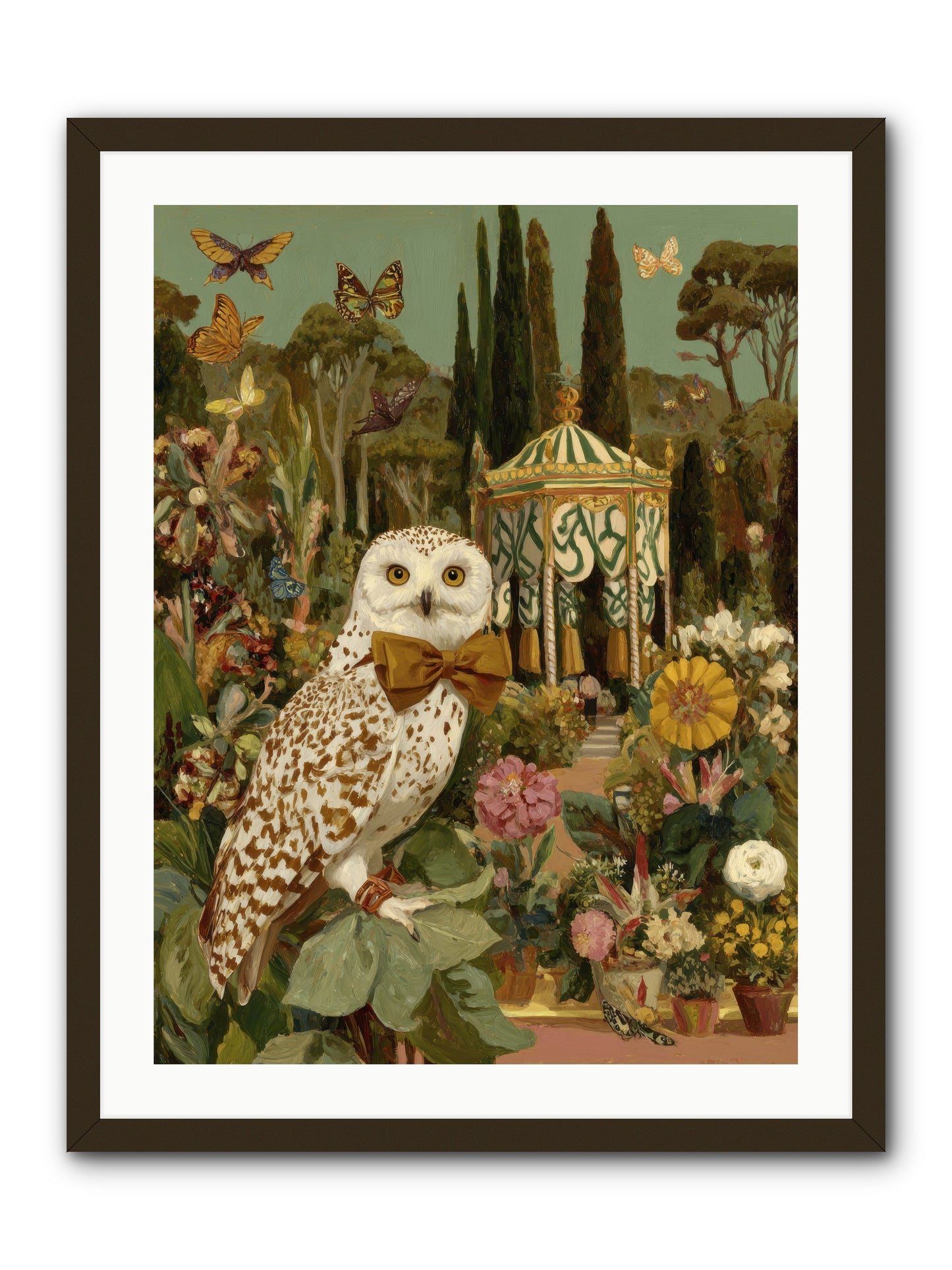 Beneath an antique canopy -- Framed Print - Black 24x32