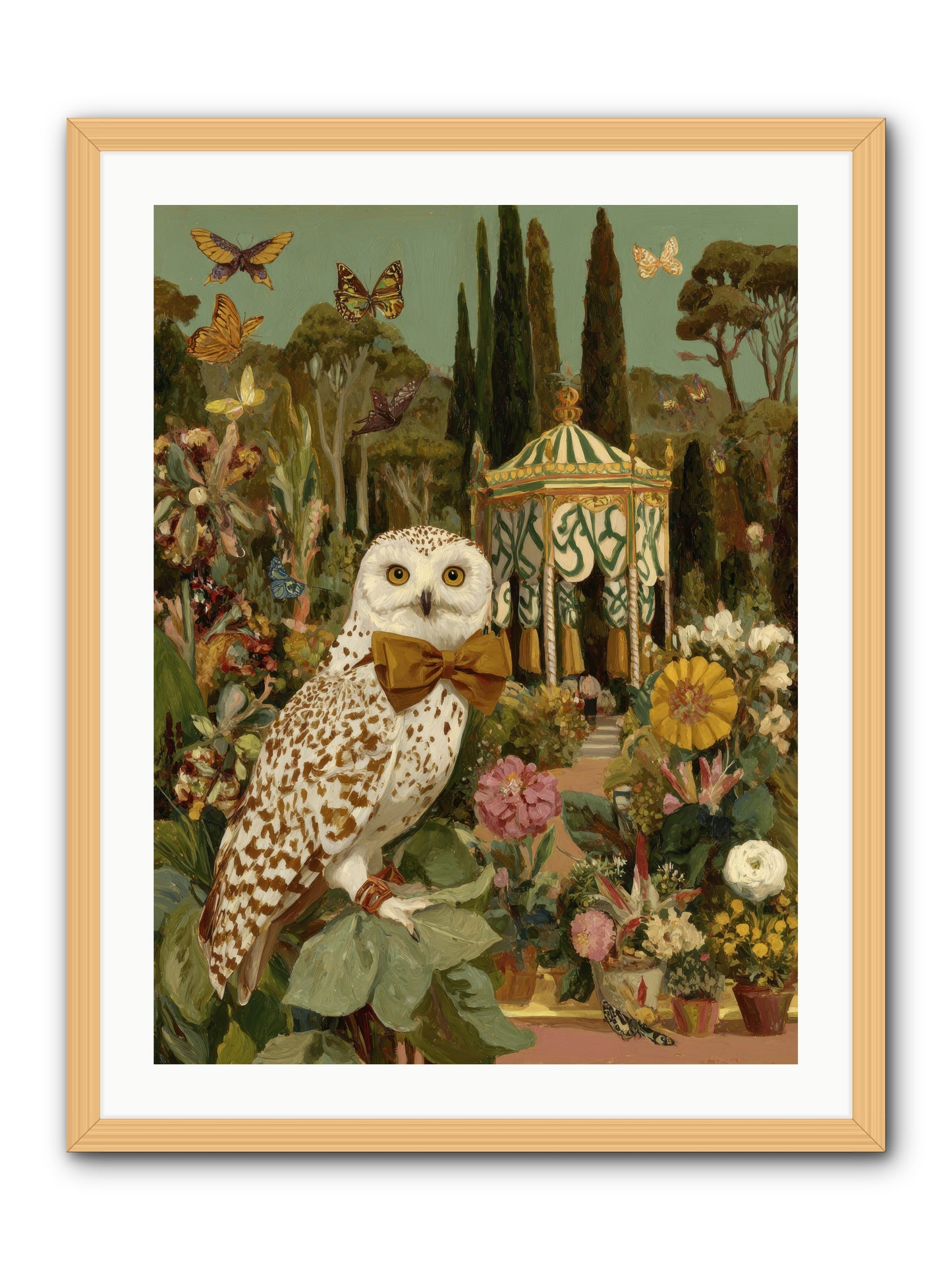 Beneath an antique canopy -- Framed Print - Natural 24x32