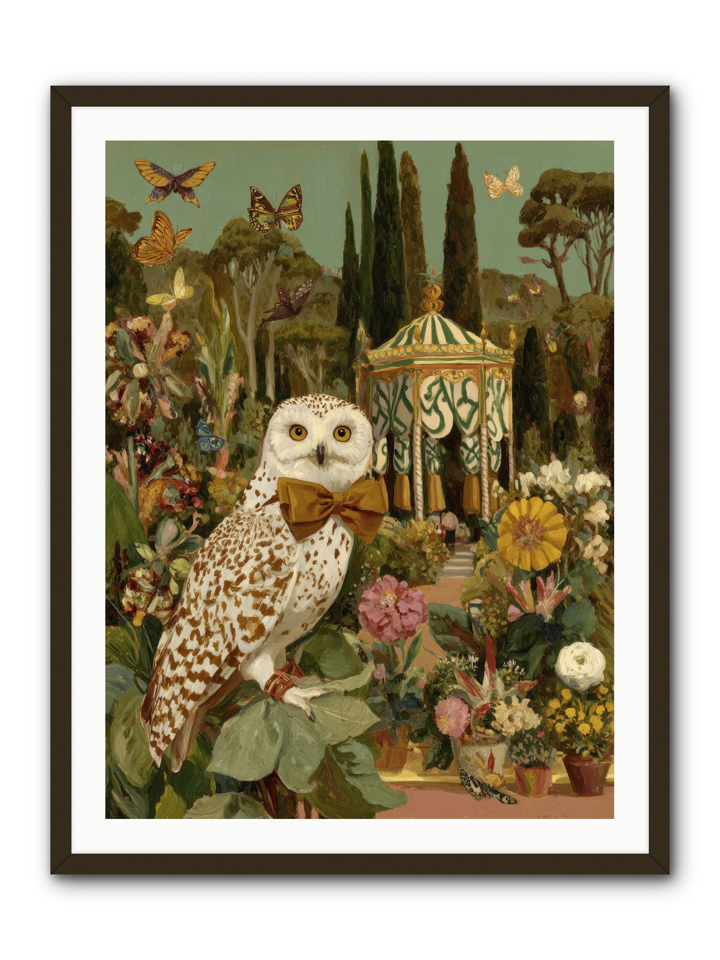 Beneath an antique canopy -- Framed Print - Black 30x40