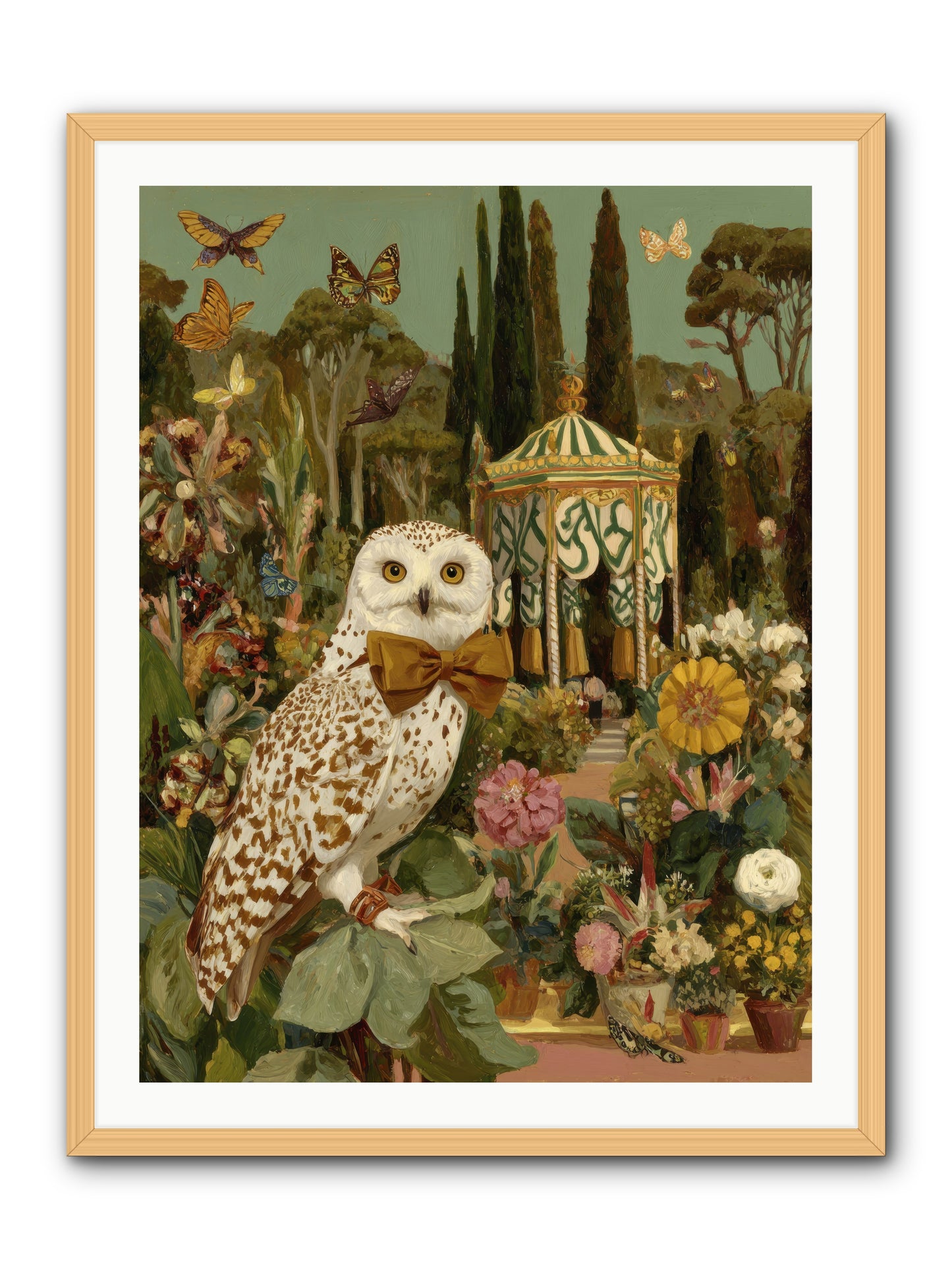Beneath an antique canopy -- Framed Print - Natural 30x40