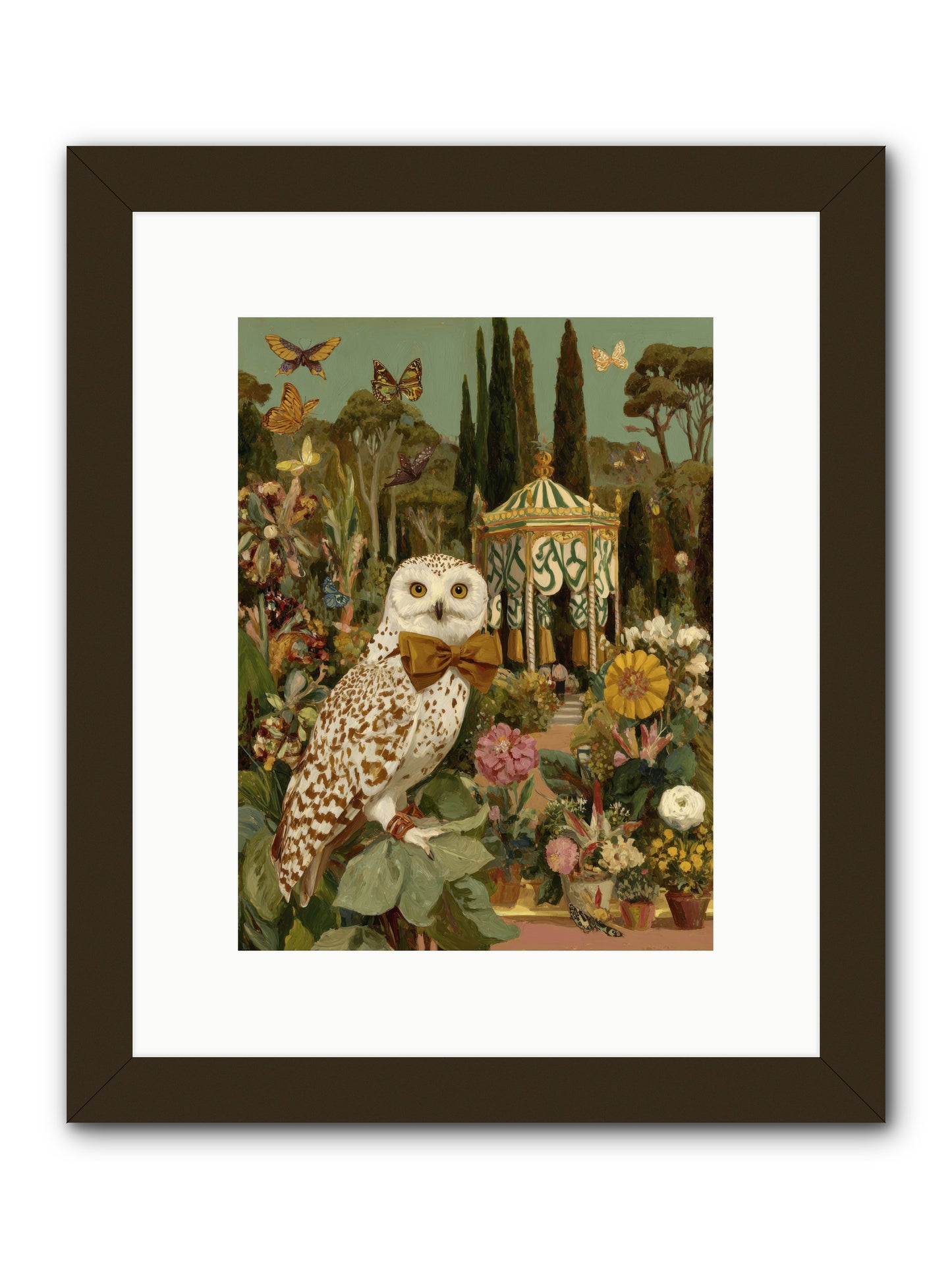 Beneath an antique canopy -- Framed Print - Black 9x12