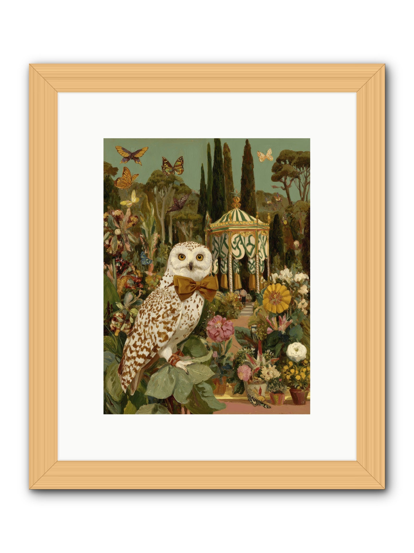 Beneath an antique canopy -- Framed Print - Natural 9x12