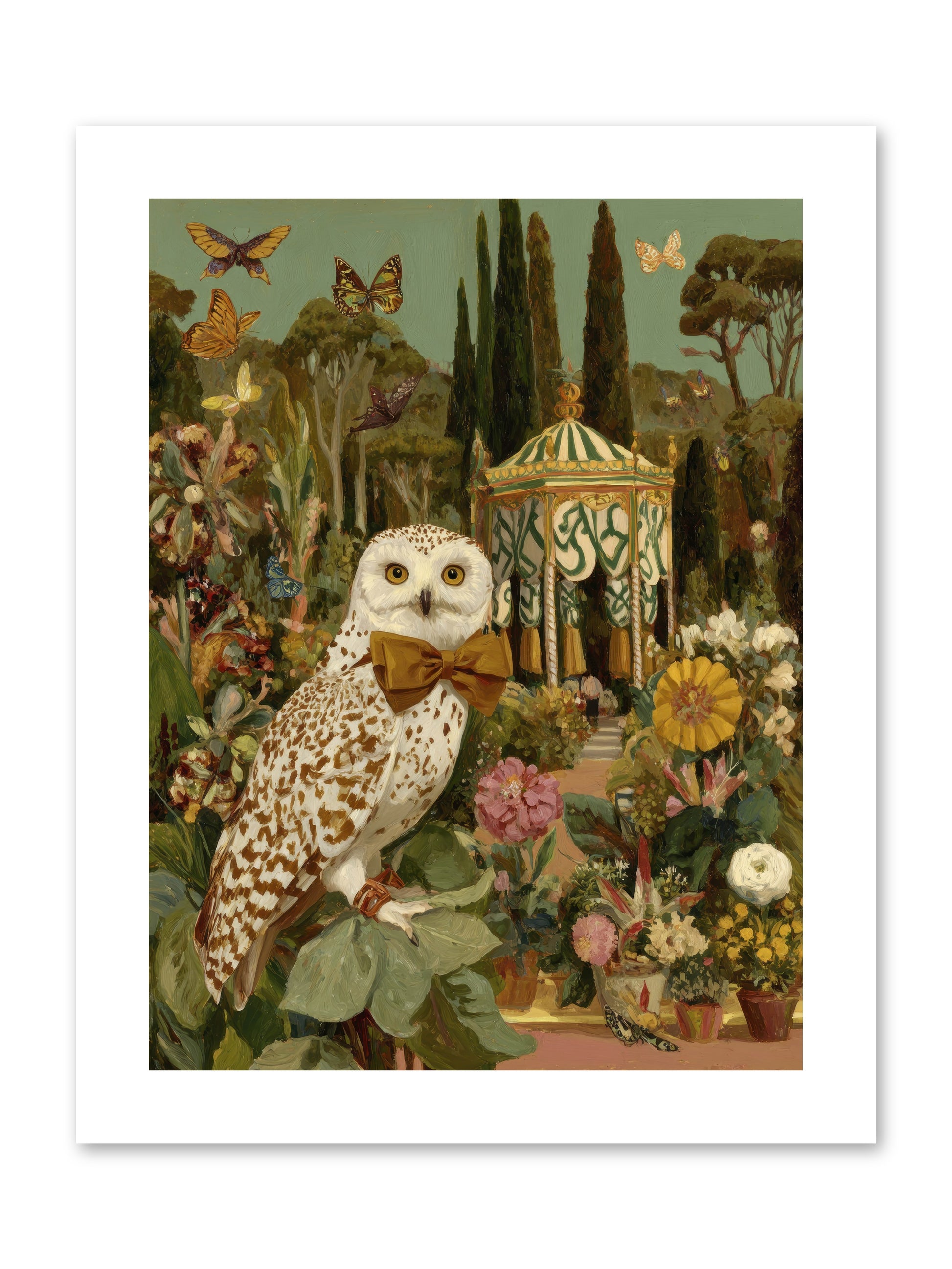 Beneath an antique canopy -- Paper Print 9x12