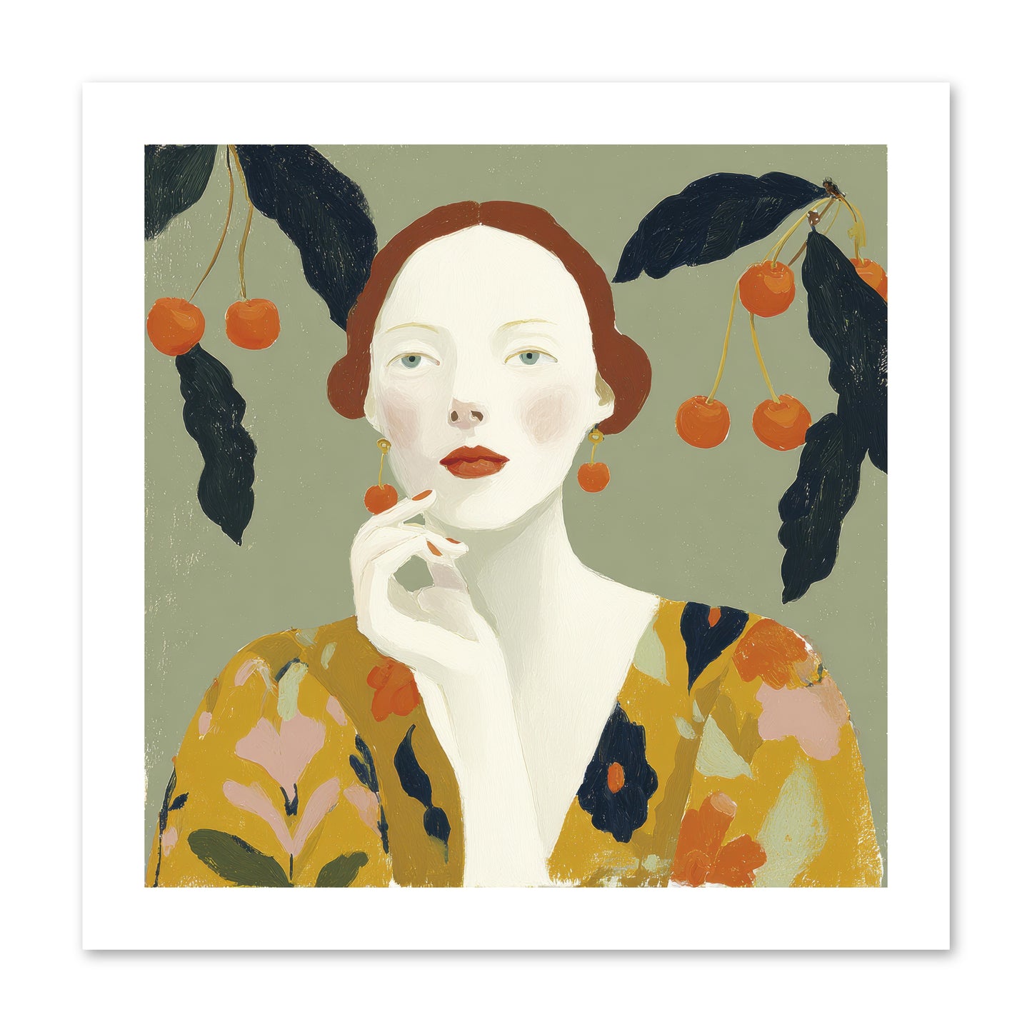 Beneath the Hanging Fruit -- Loose Canvas Print 12x12