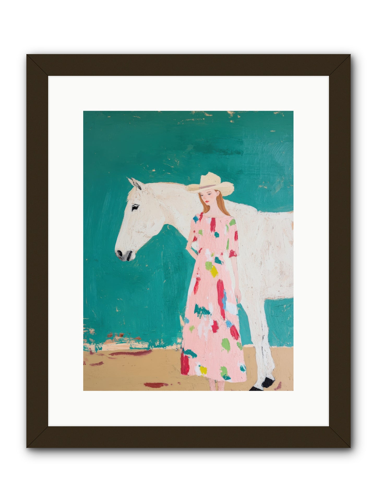 Beneath the Turquoise Sky -- Framed Print - Black 12x16