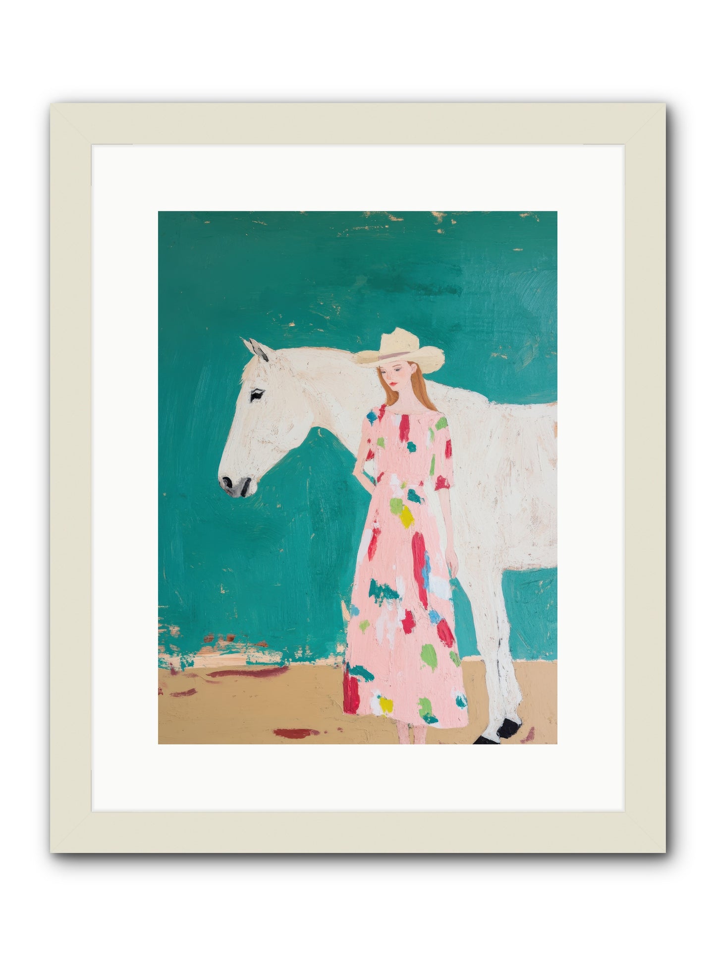 Beneath the Turquoise Sky -- Framed Print - White 12x16