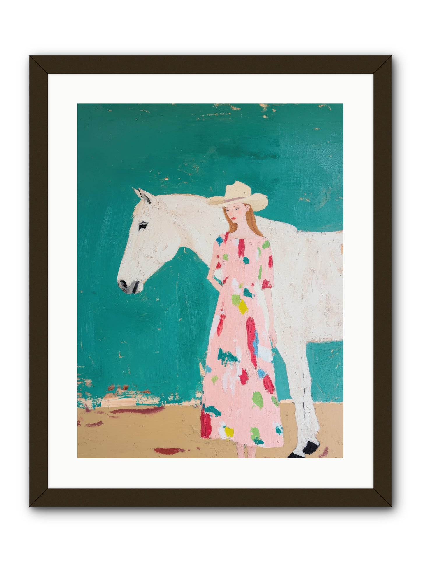 Beneath the Turquoise Sky -- Framed Print - Black 18x24