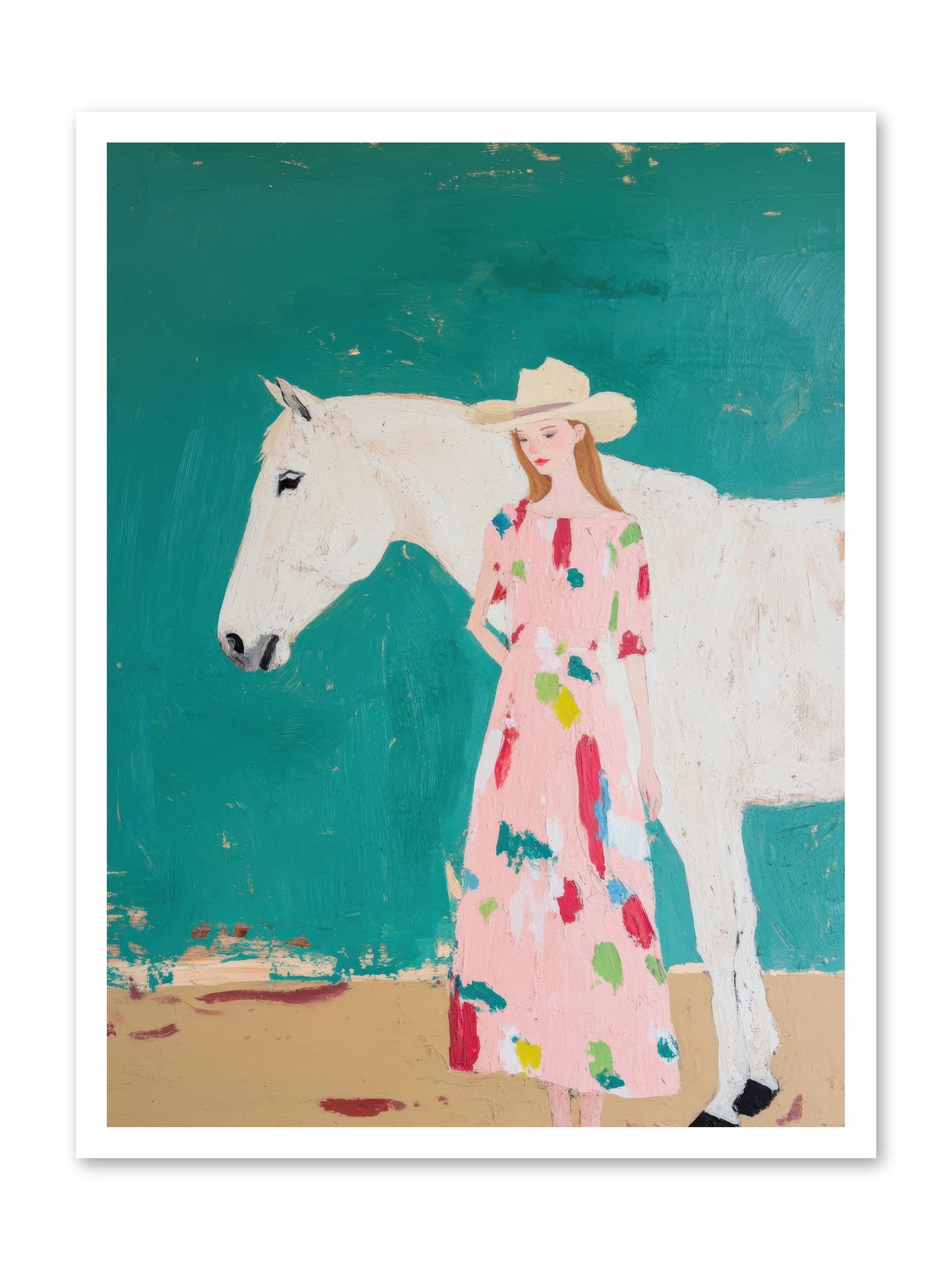 Beneath the Turquoise Sky -- Loose Canvas Print 24x32